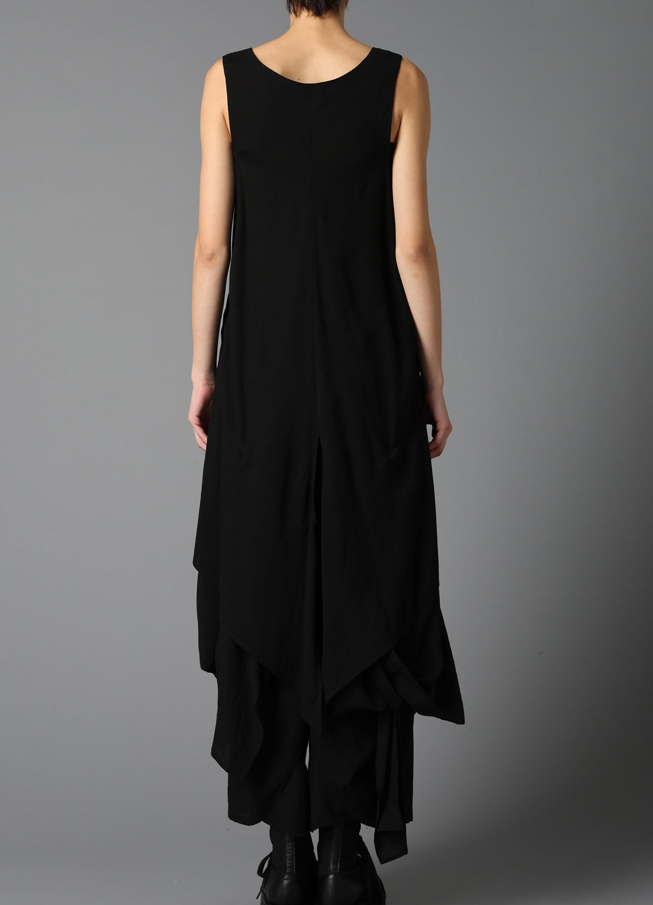 CELLULOSE/ LINEN LAWN LACE UP DRESS