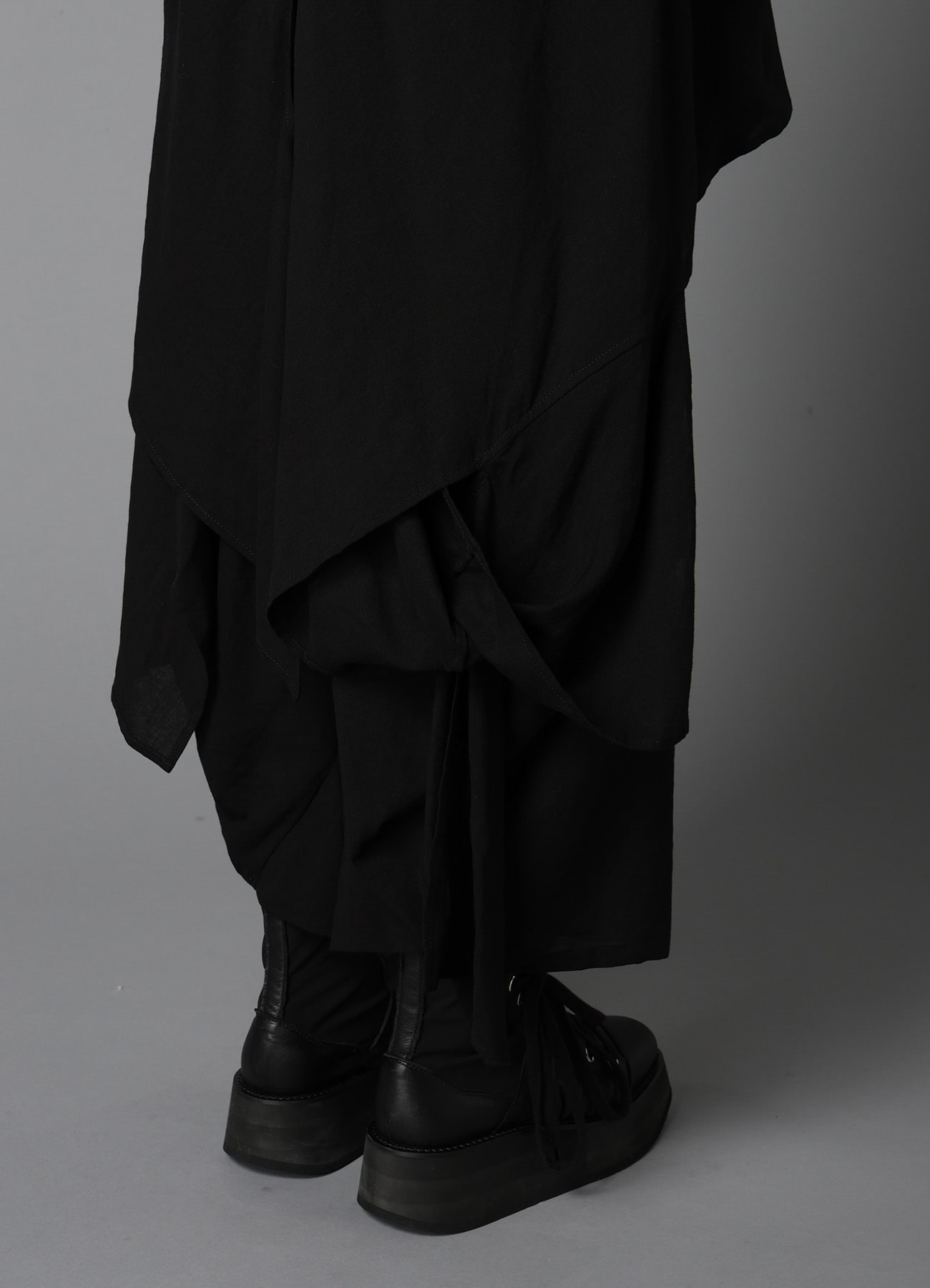 CELLULOSE/ LINEN LAWN LACE UP DRESS