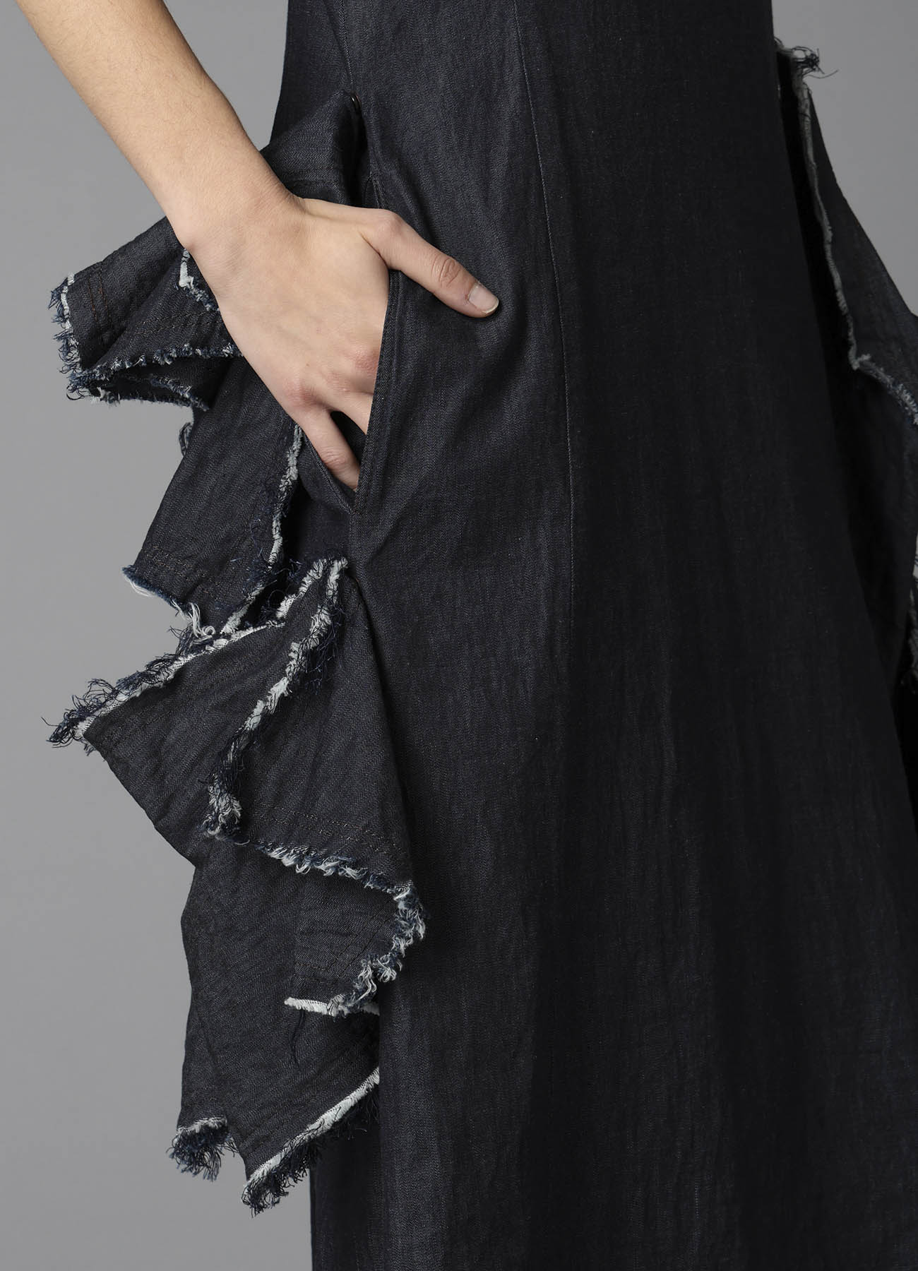 6oz DENIM DESIGNED PANEL DRESS A