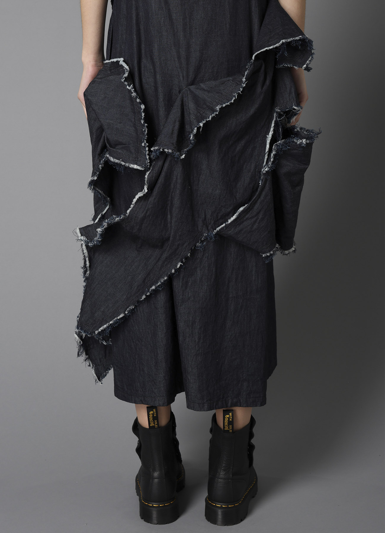 6oz DENIM DESIGNED PANEL DRESS A