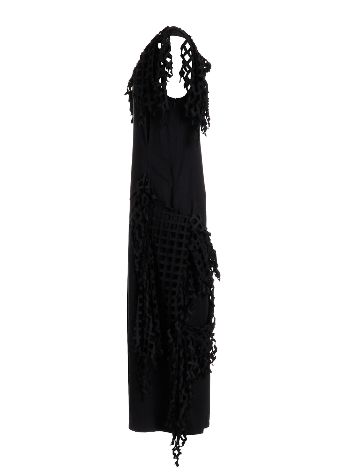 BLACK DENIM DESIGNED PANEL DRESS A