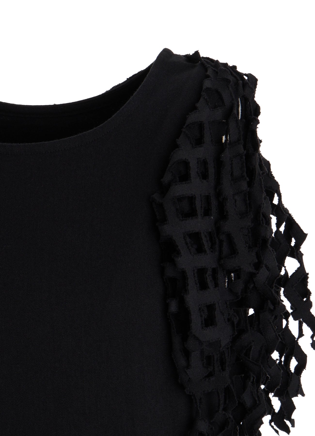 BLACK DENIM DESIGNED PANEL DRESS A