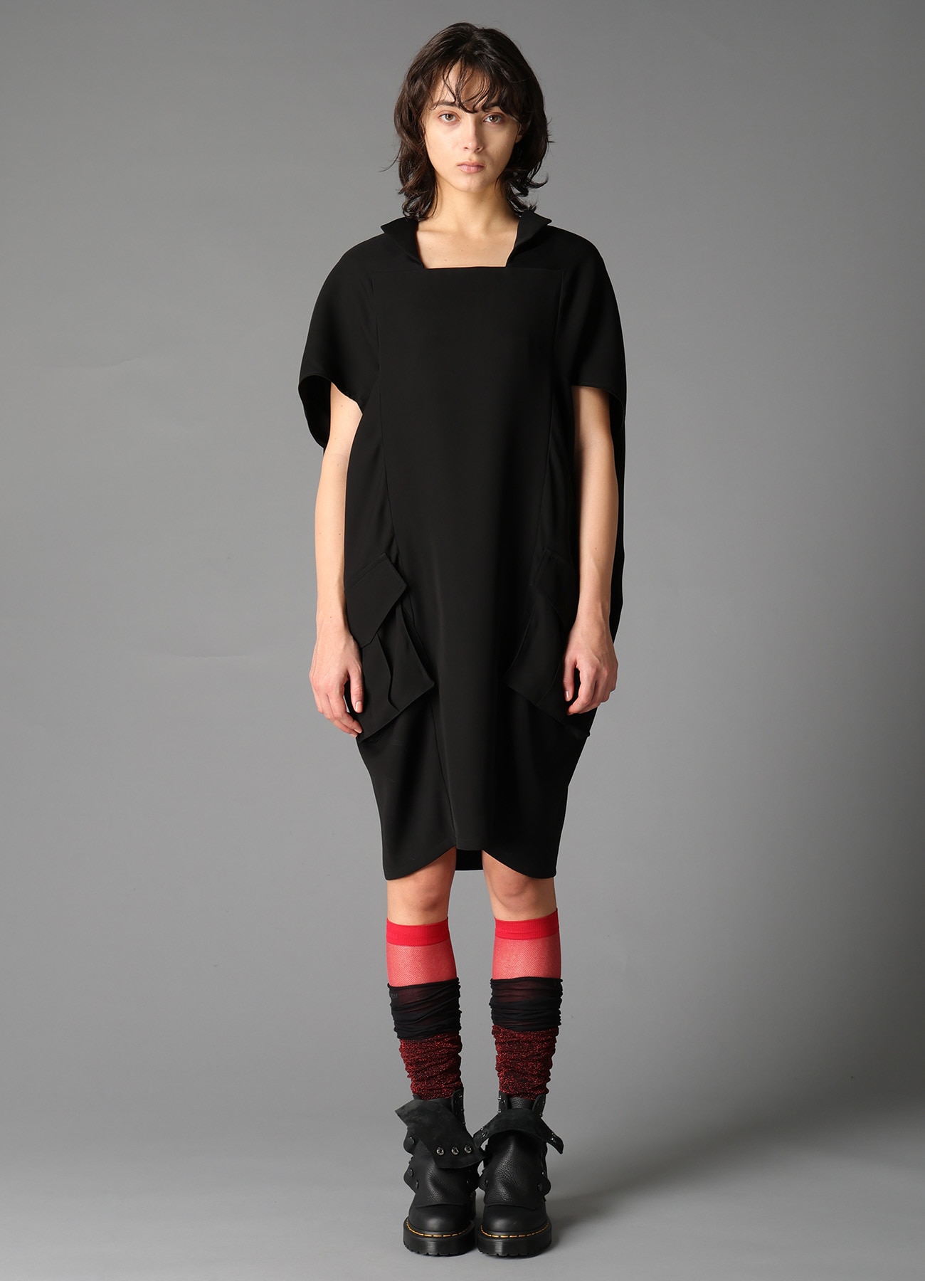 DOUBLE SATIN COCOON DRESS