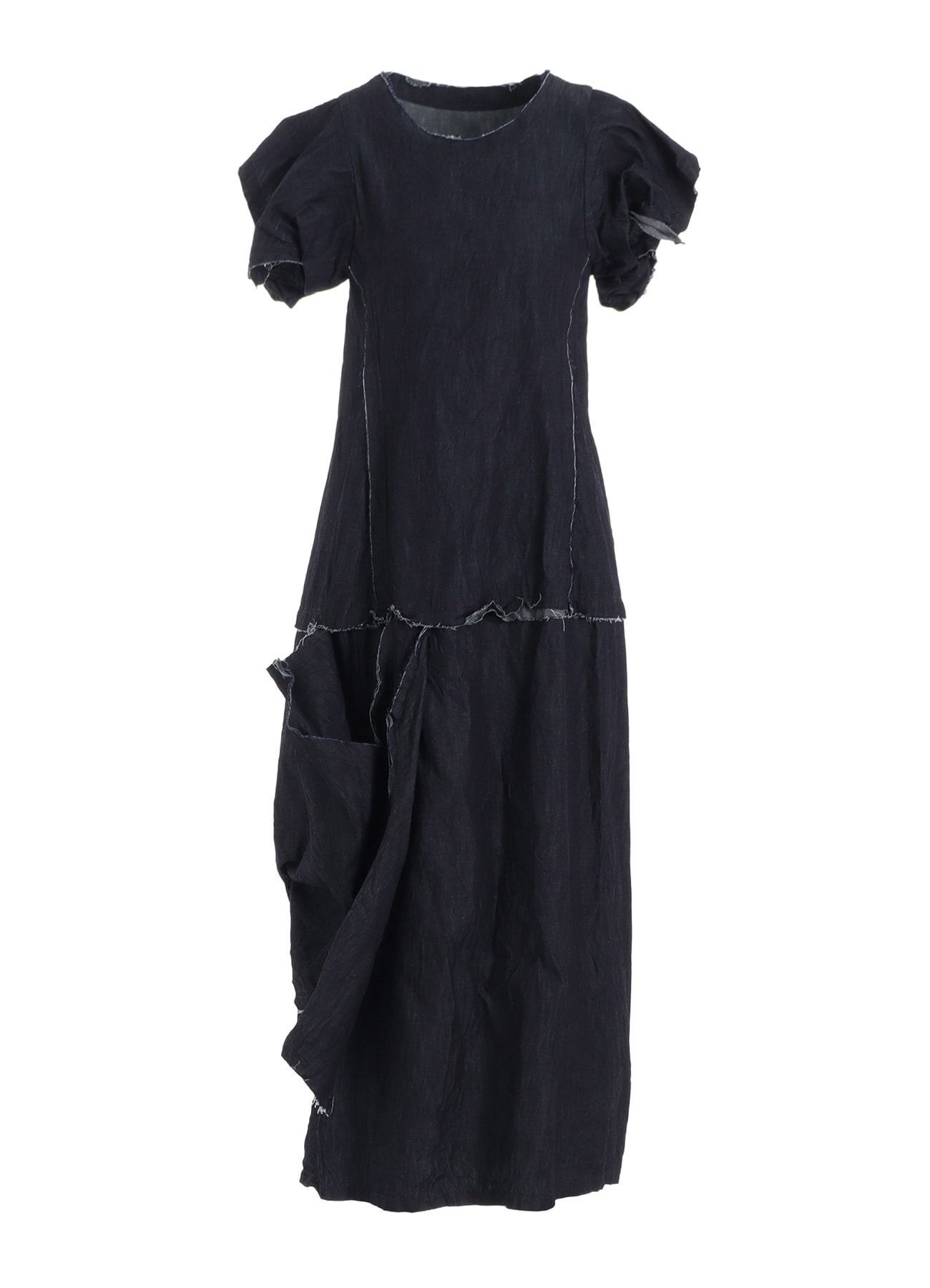 6oz DENIM DESIGNED PANEL DRESS B