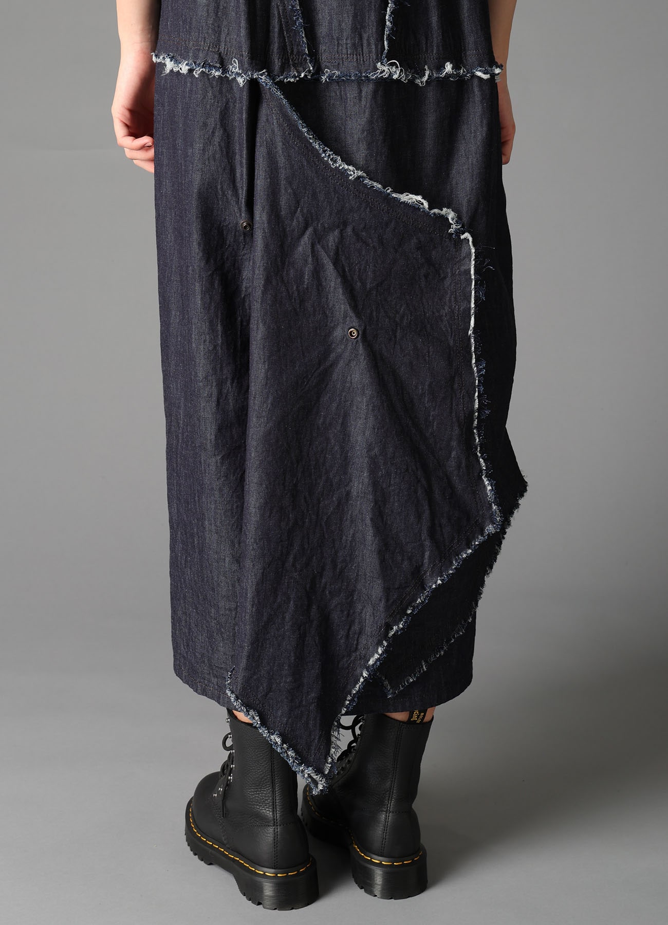 6oz DENIM DESIGNED PANEL DRESS B