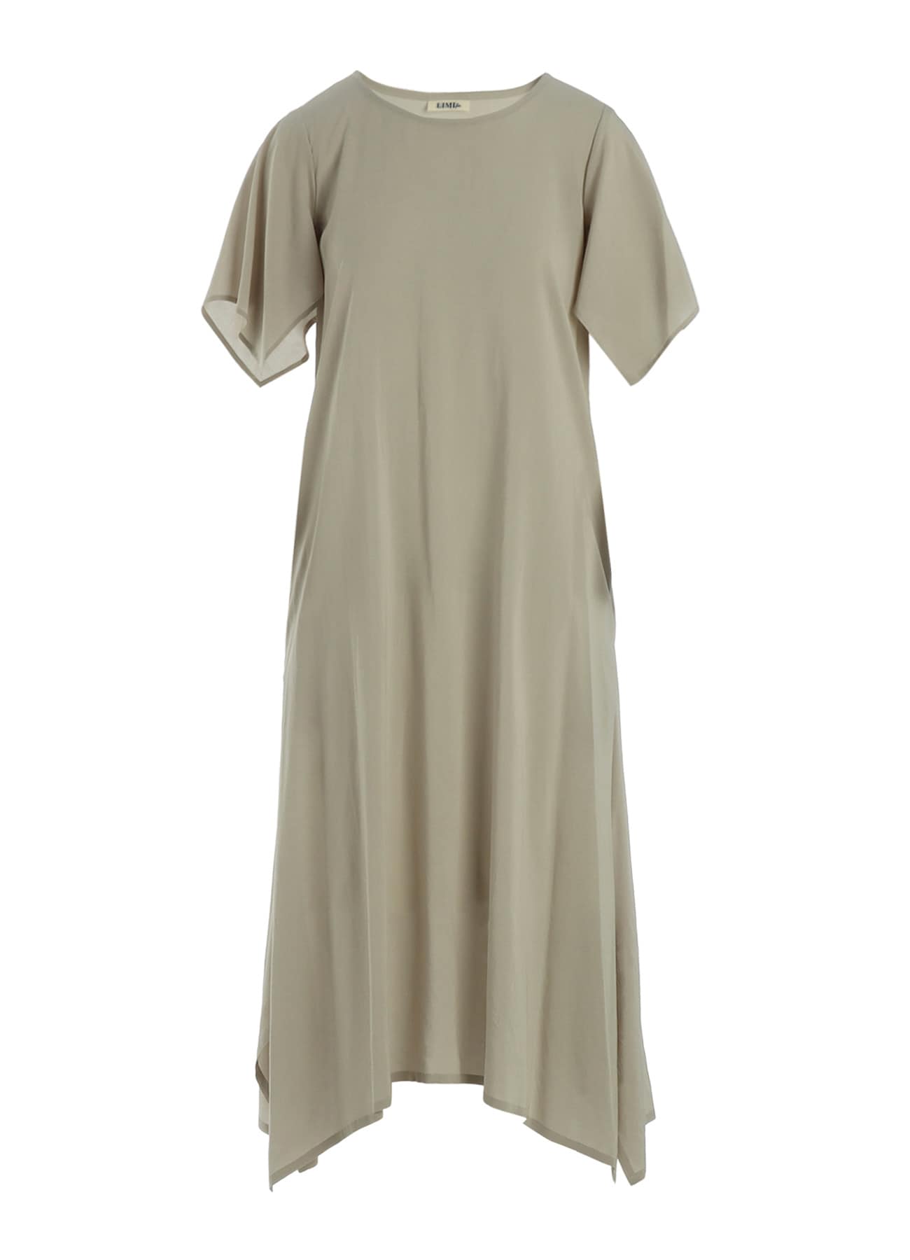 RAYON LAWN DRAPED SLEEVE DRESS