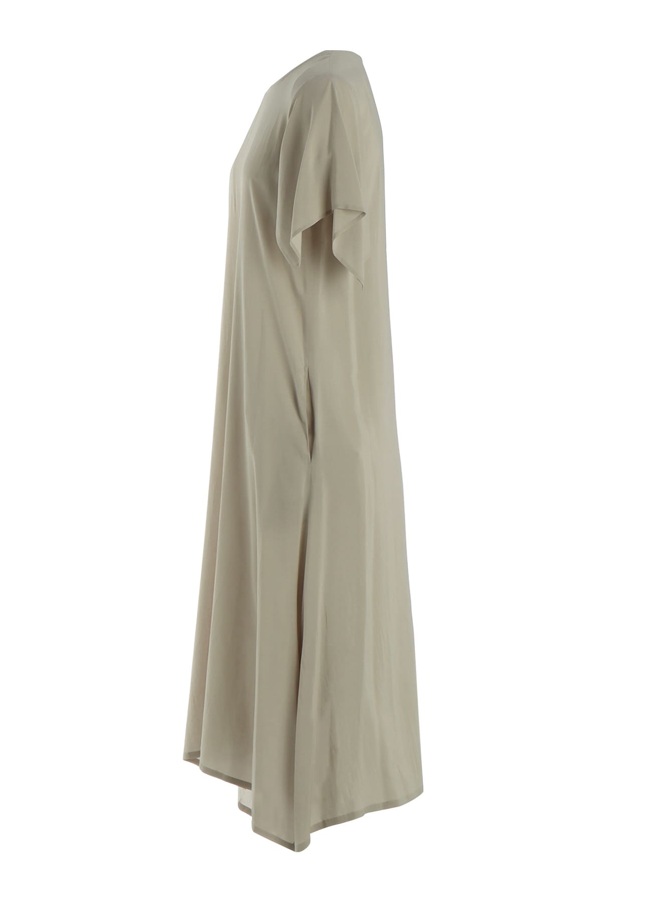 RAYON LAWN DRAPED SLEEVE DRESS