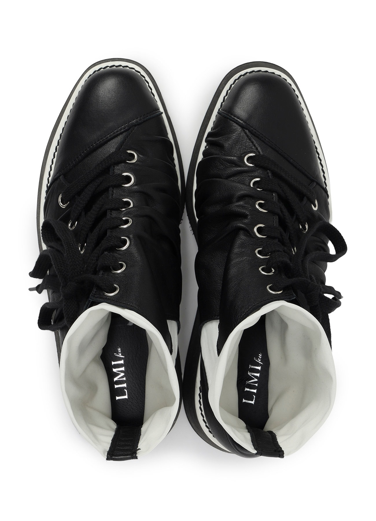 SOFT TANNED LEATHER+ STRETCH TEX DRAPE BOOTS