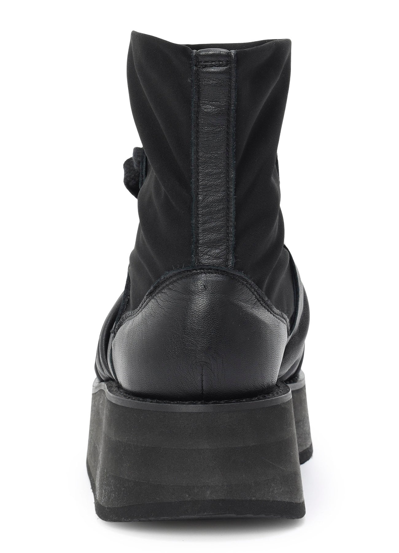 SOFT TANNED LEATHER+ STRETCH TEX DRAPE BOOTS