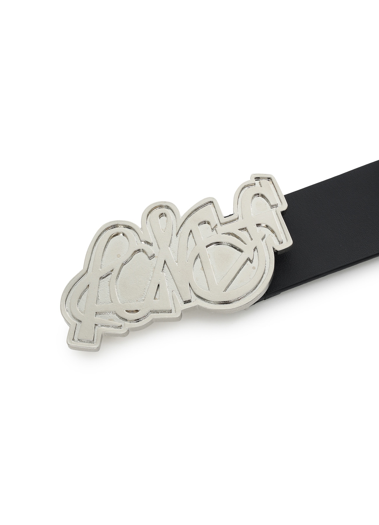 DRY  LEATHER LOGO BELT