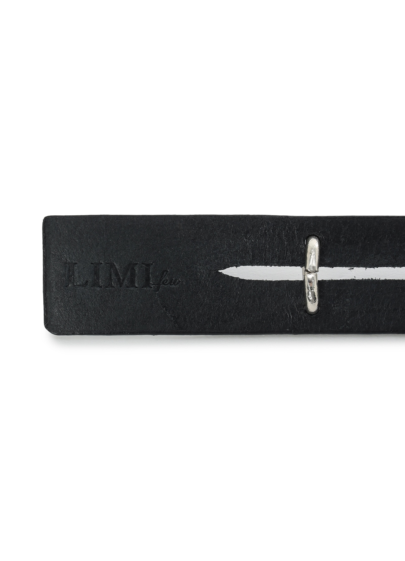 DRY LEATHER CENTER-CUT BELT(S Black): LIMI feu｜THE SHOP YOHJI