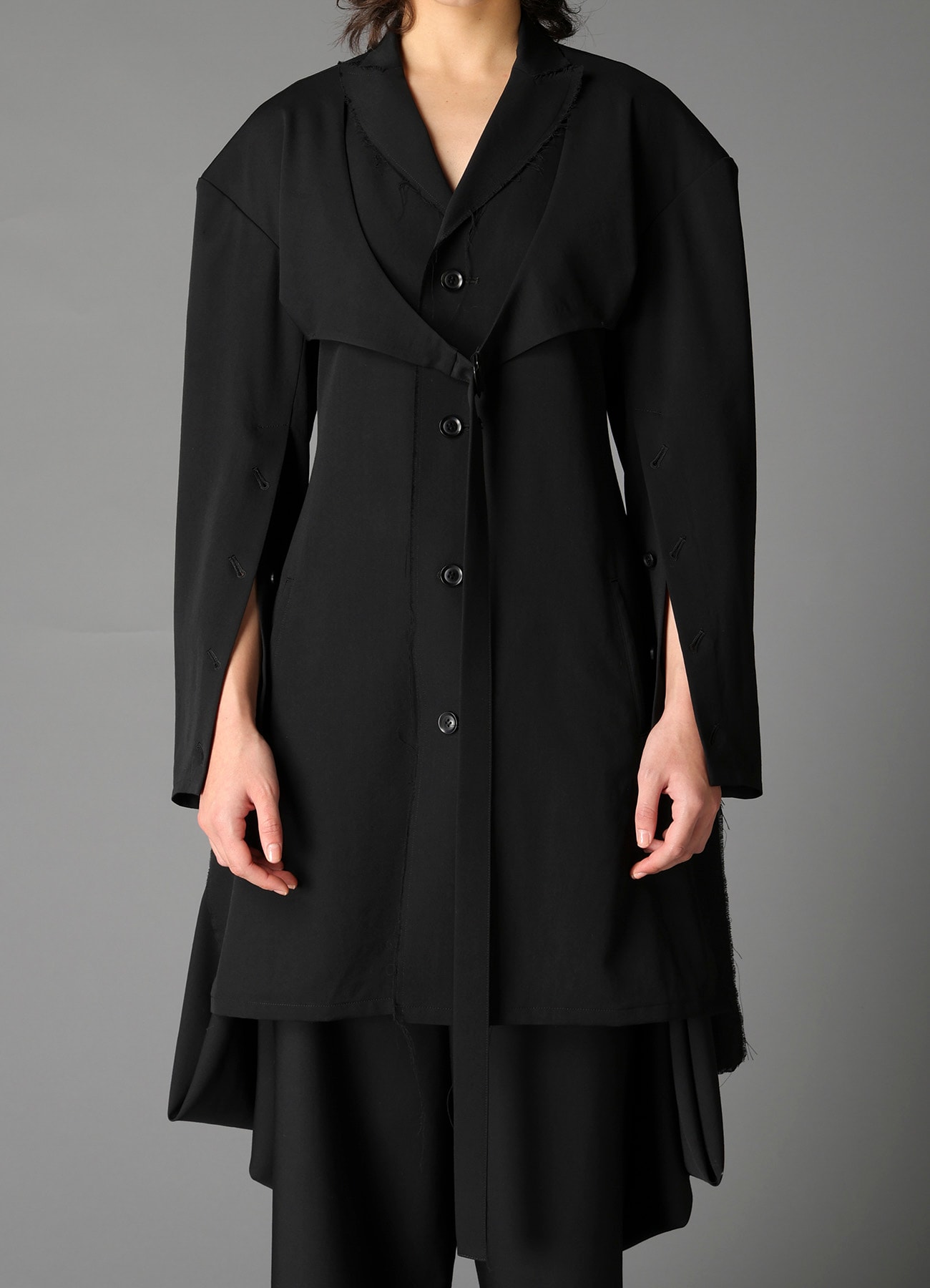 W/GABARDINE BIG SHOULDER JACKET