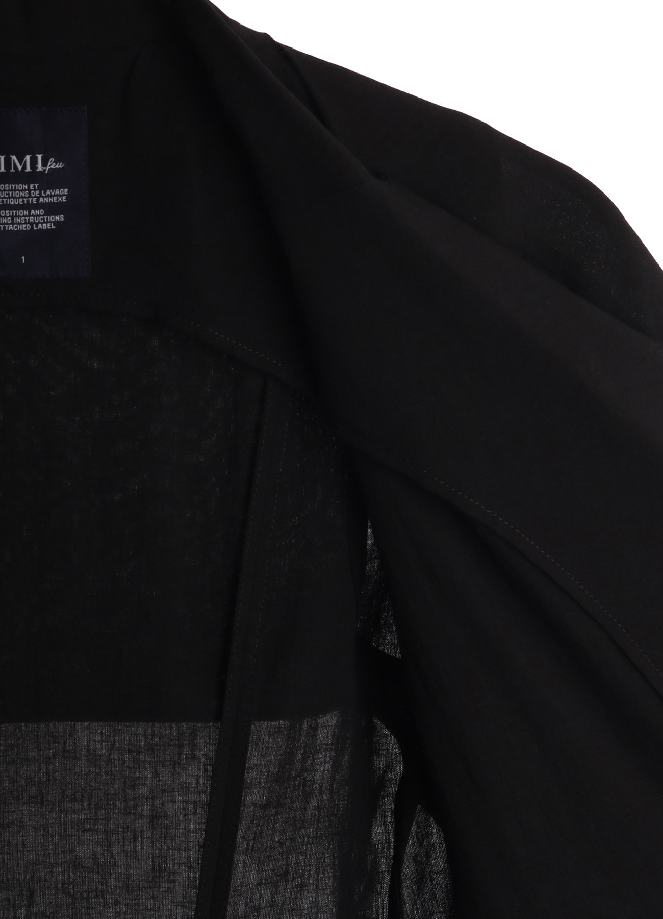 CELLULOSE/ LINEN LAWN BIG SHOULDER JACKET