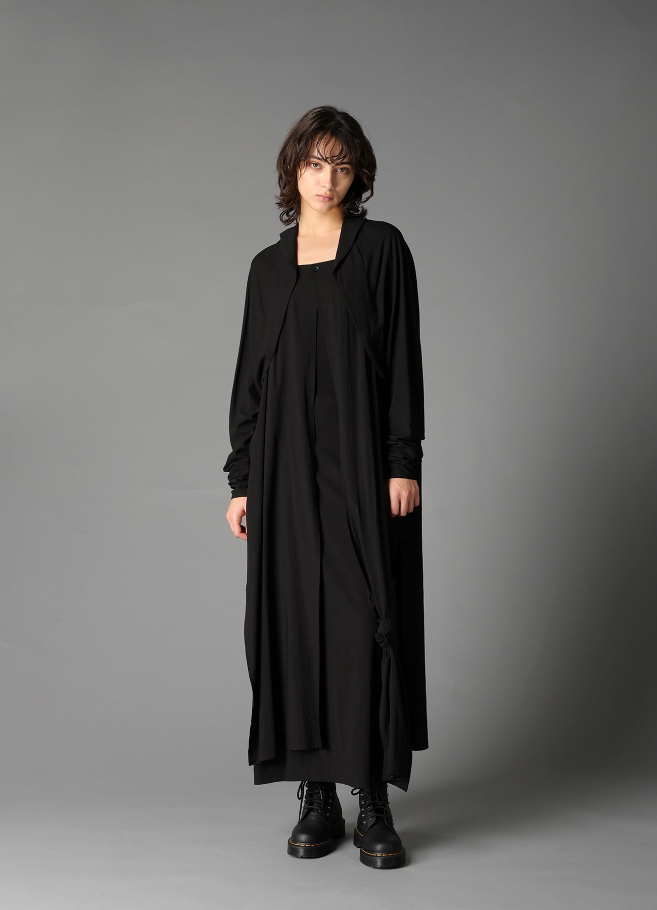RY/ WRINKLED LAWN LONG CARDIGAN JKT
