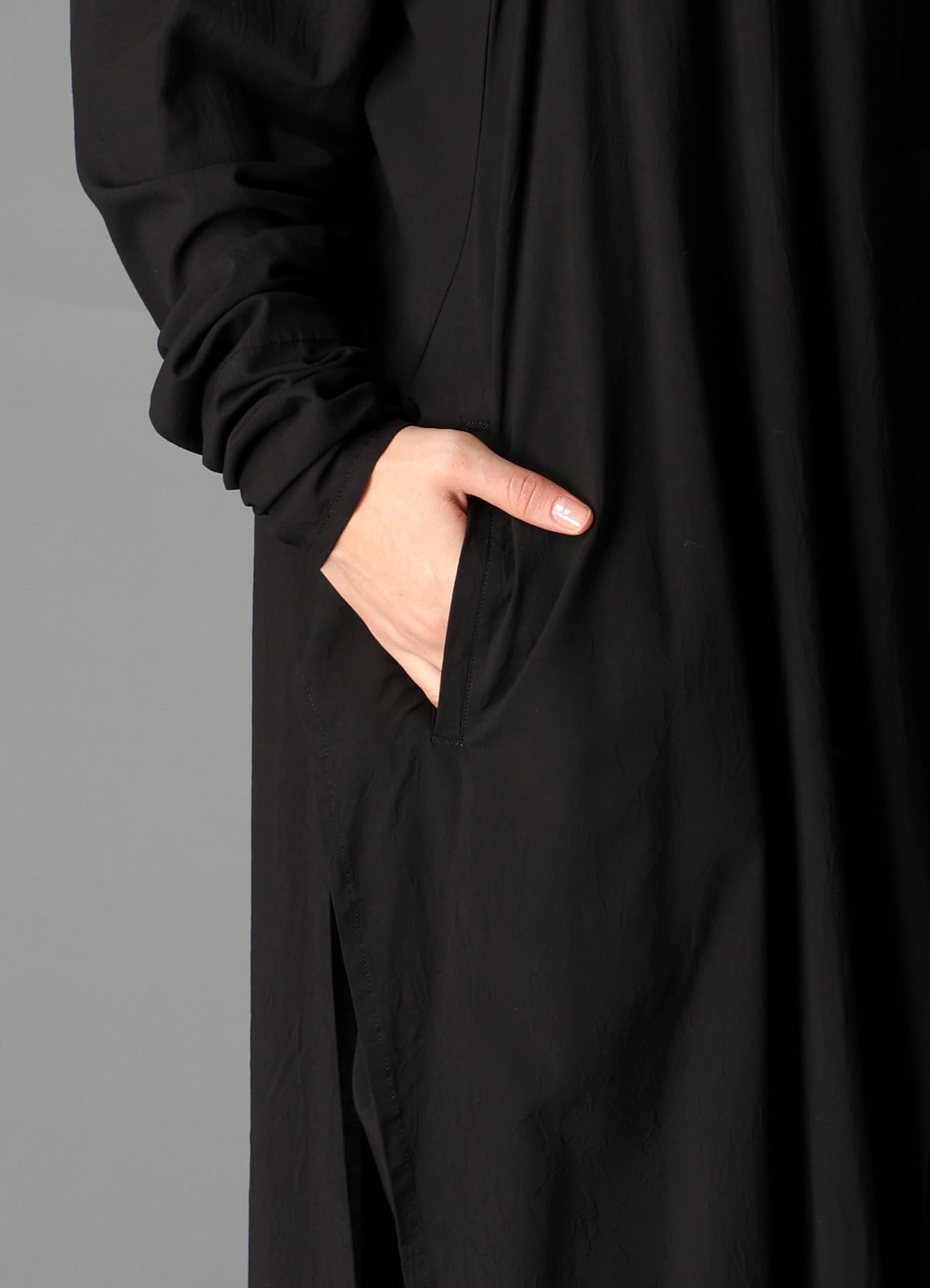 RY/ WRINKLED LAWN LONG CARDIGAN JKT