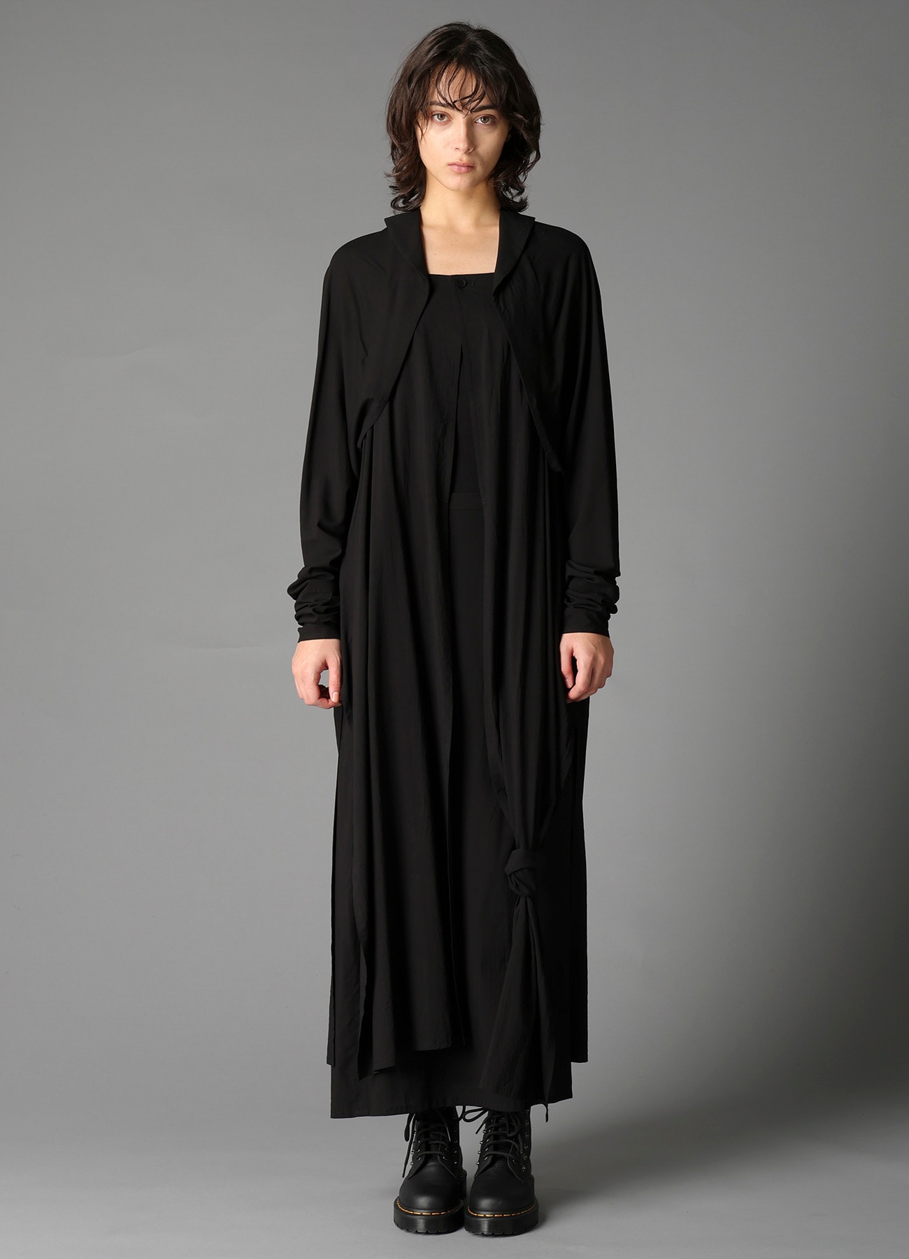 RY/ WRINKLED LAWN LONG CARDIGAN JKT