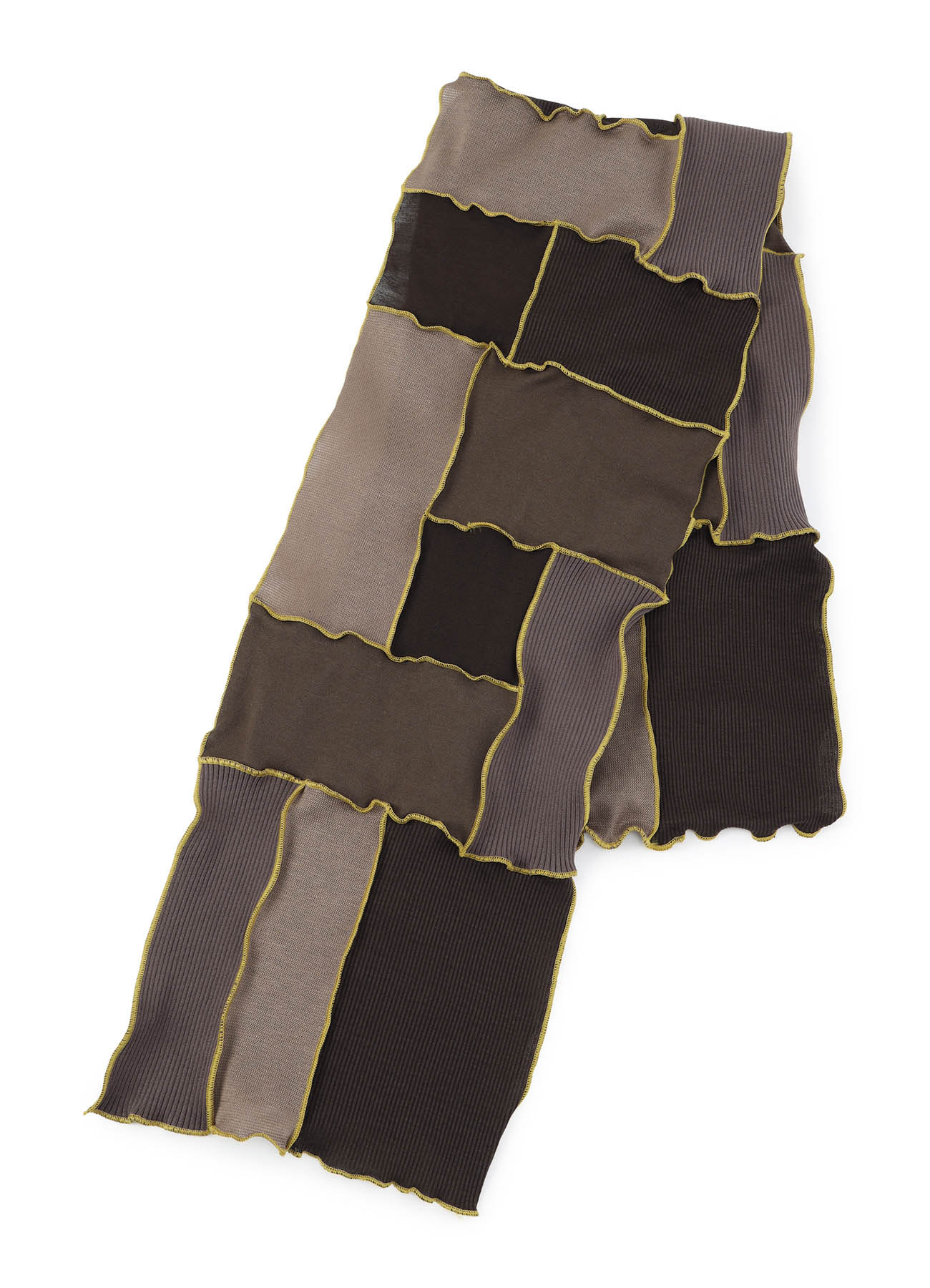 PATCHWORK PANELED SCARF
