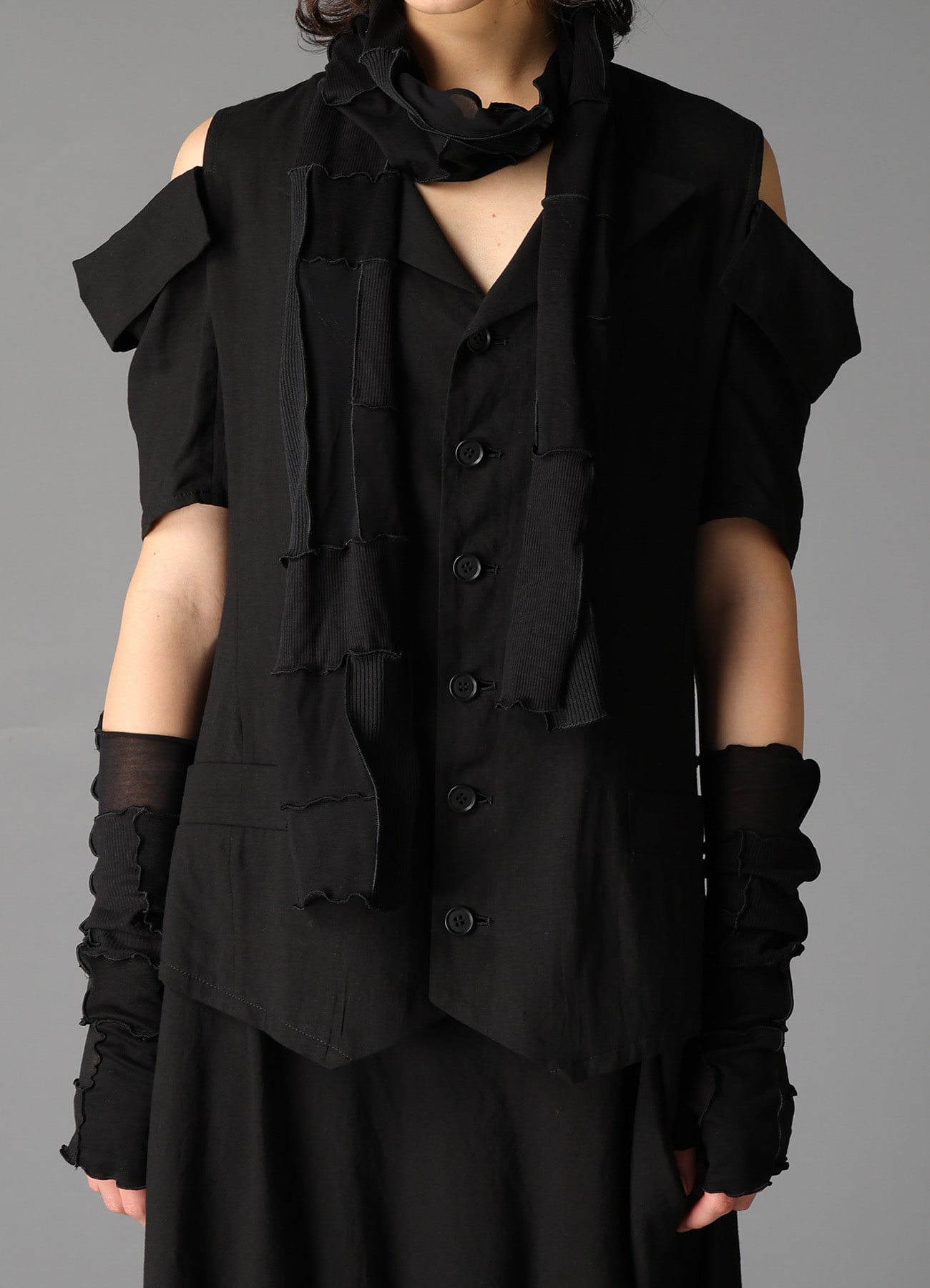 PATCHWORK PANELED SCARF