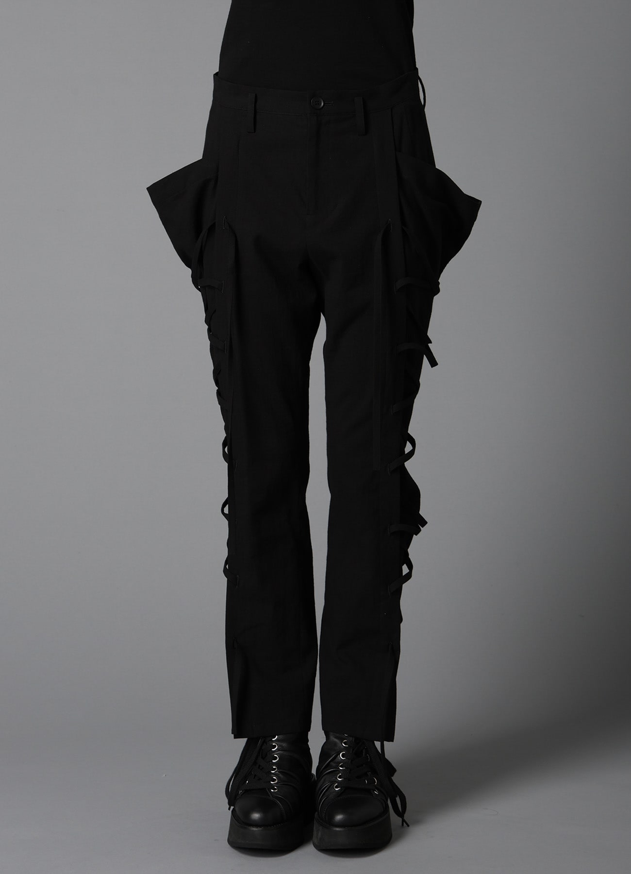 C/LI MUSLIN LACE UP PANTS