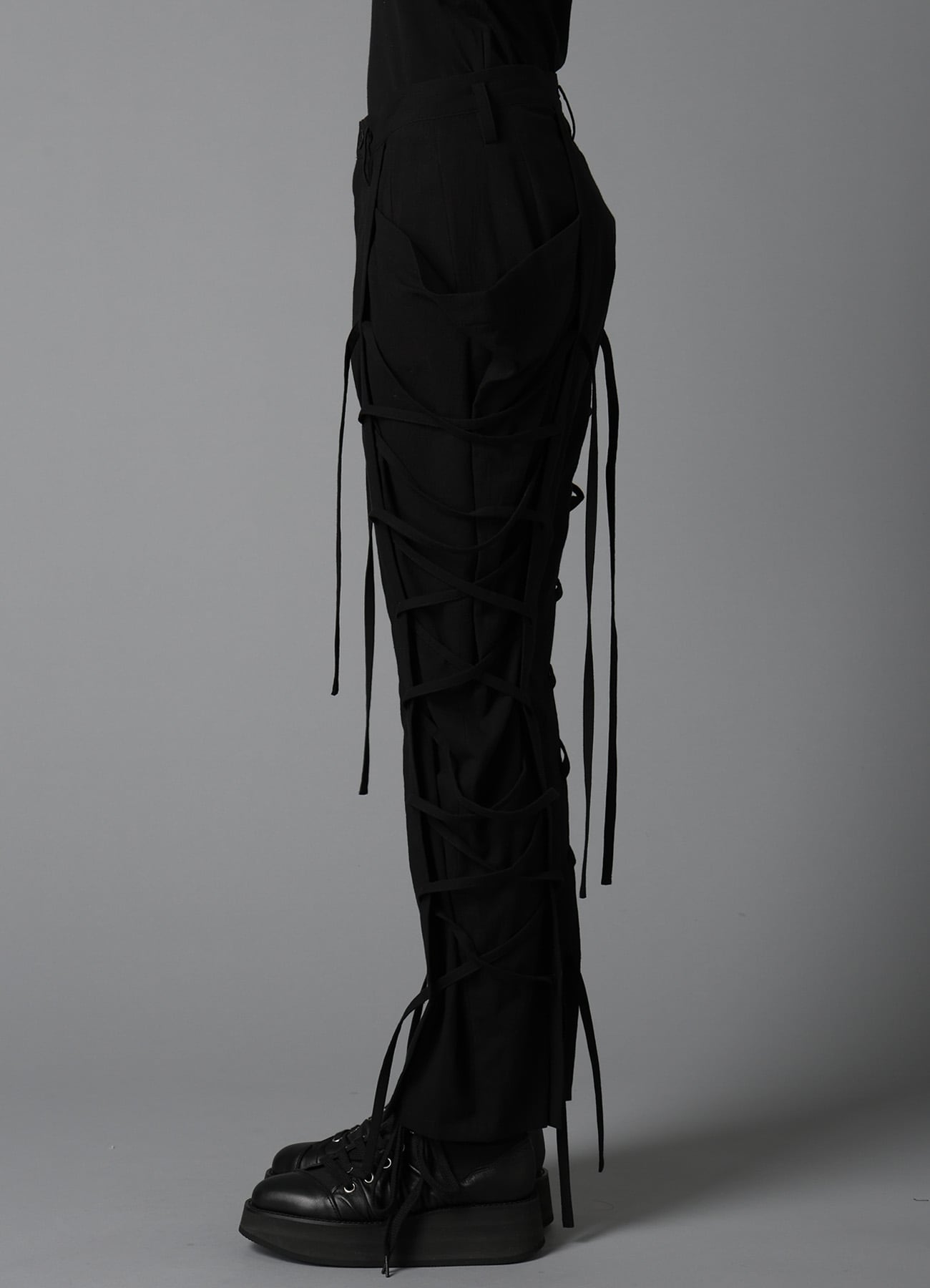 C/LI MUSLIN LACE UP PANTS