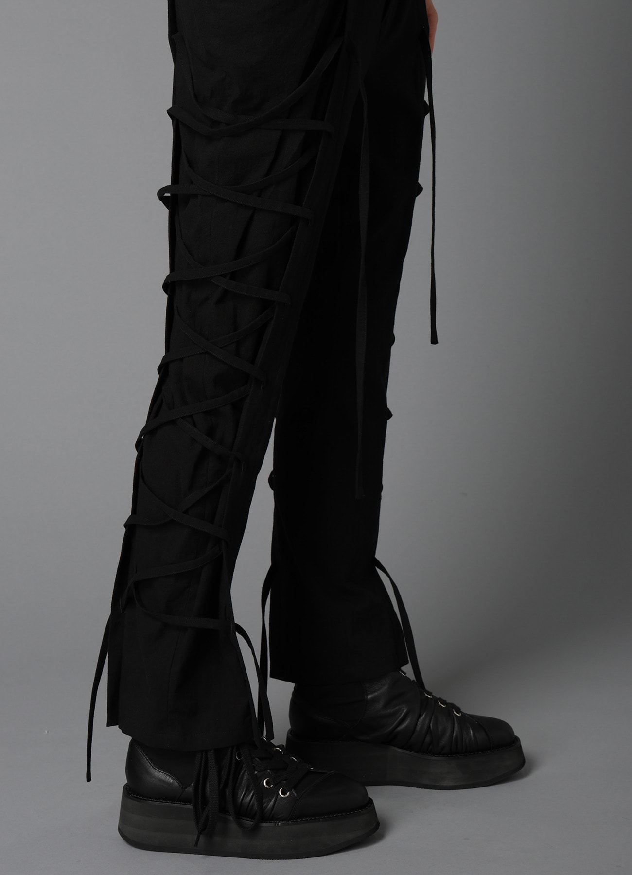 C/LI MUSLIN LACE UP PANTS