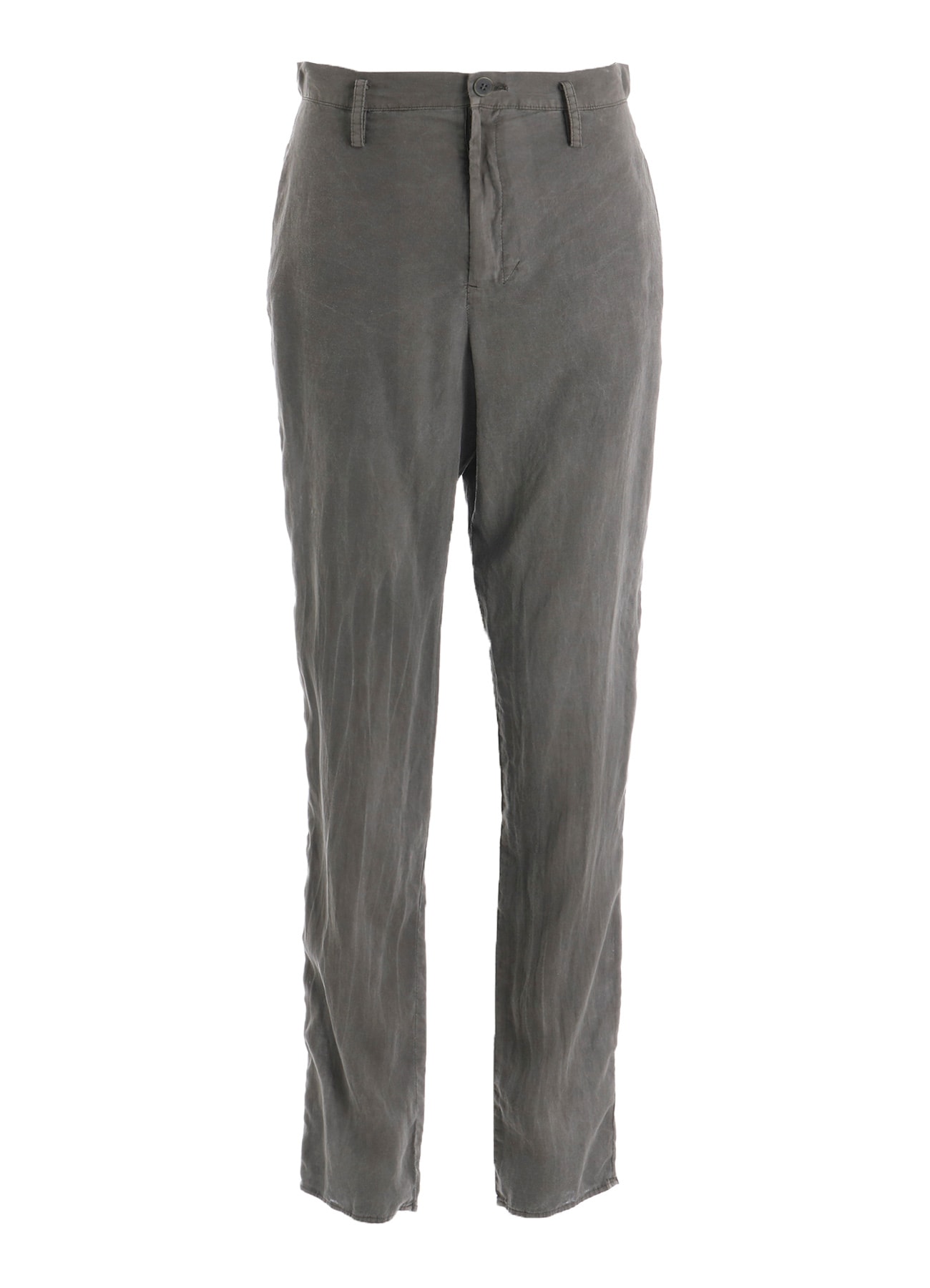 GARMENT-DYED LAWN SLIT SLIM PANTS