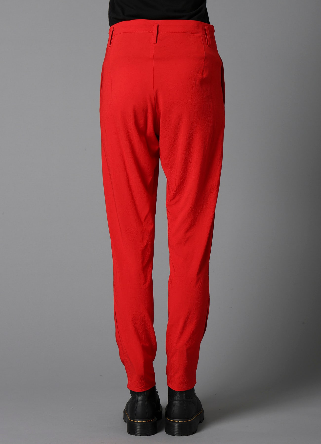 RY/ WRINKLED LAWN SLIT SLIM PANTS