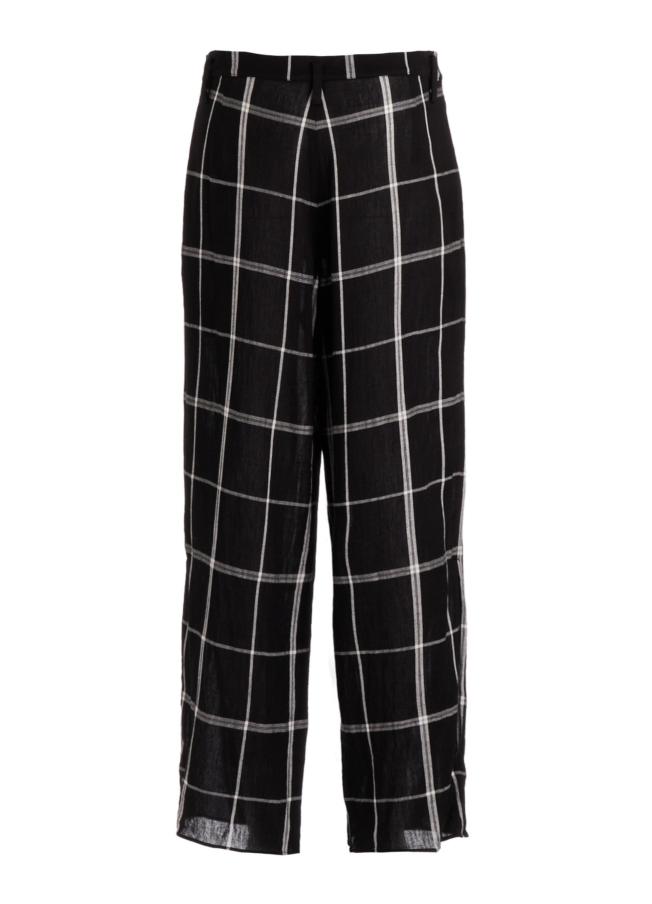 PLAID KHADI SLIT PANTS