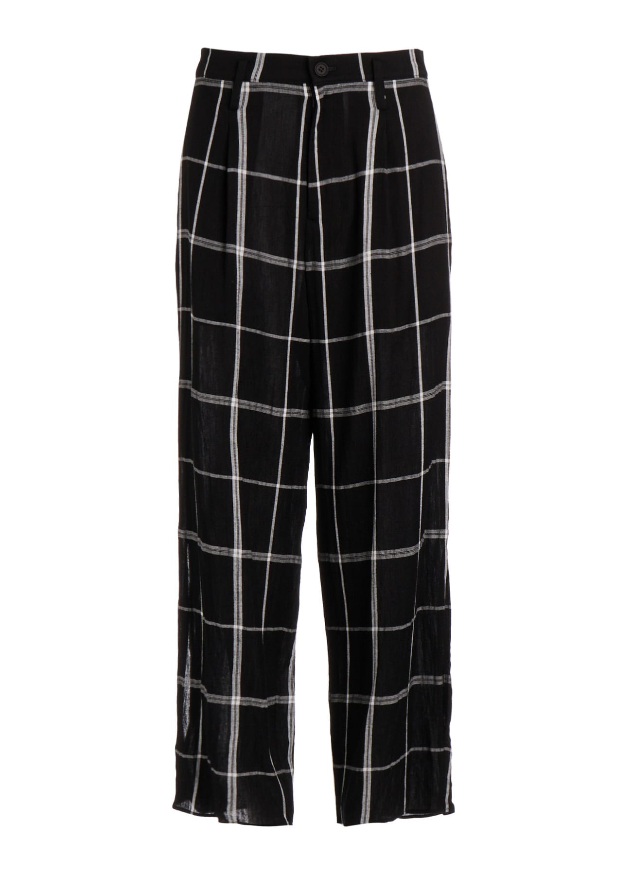 PLAID KHADI SLIT PANTS