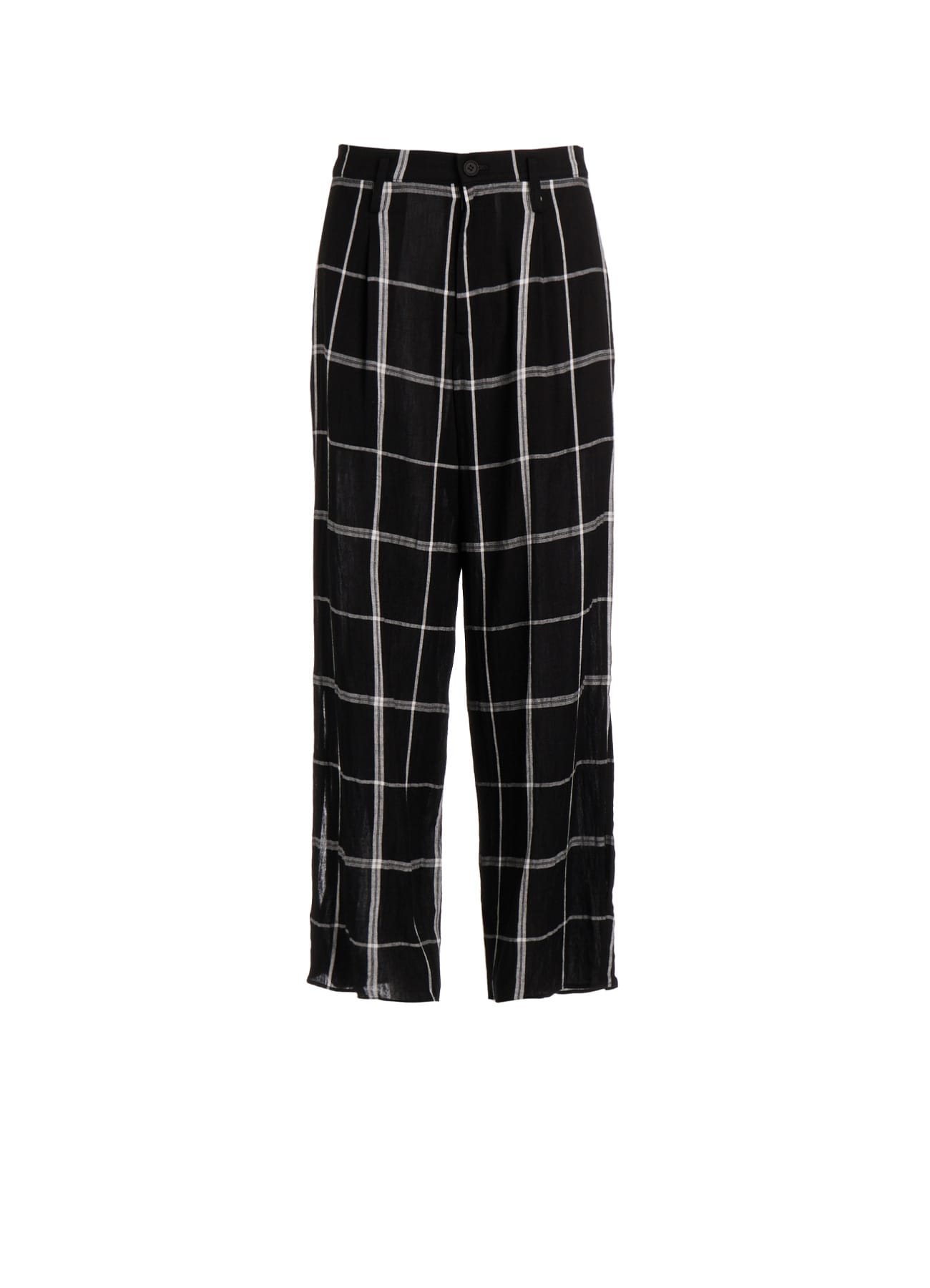 PLAID KHADI SLIT PANTS