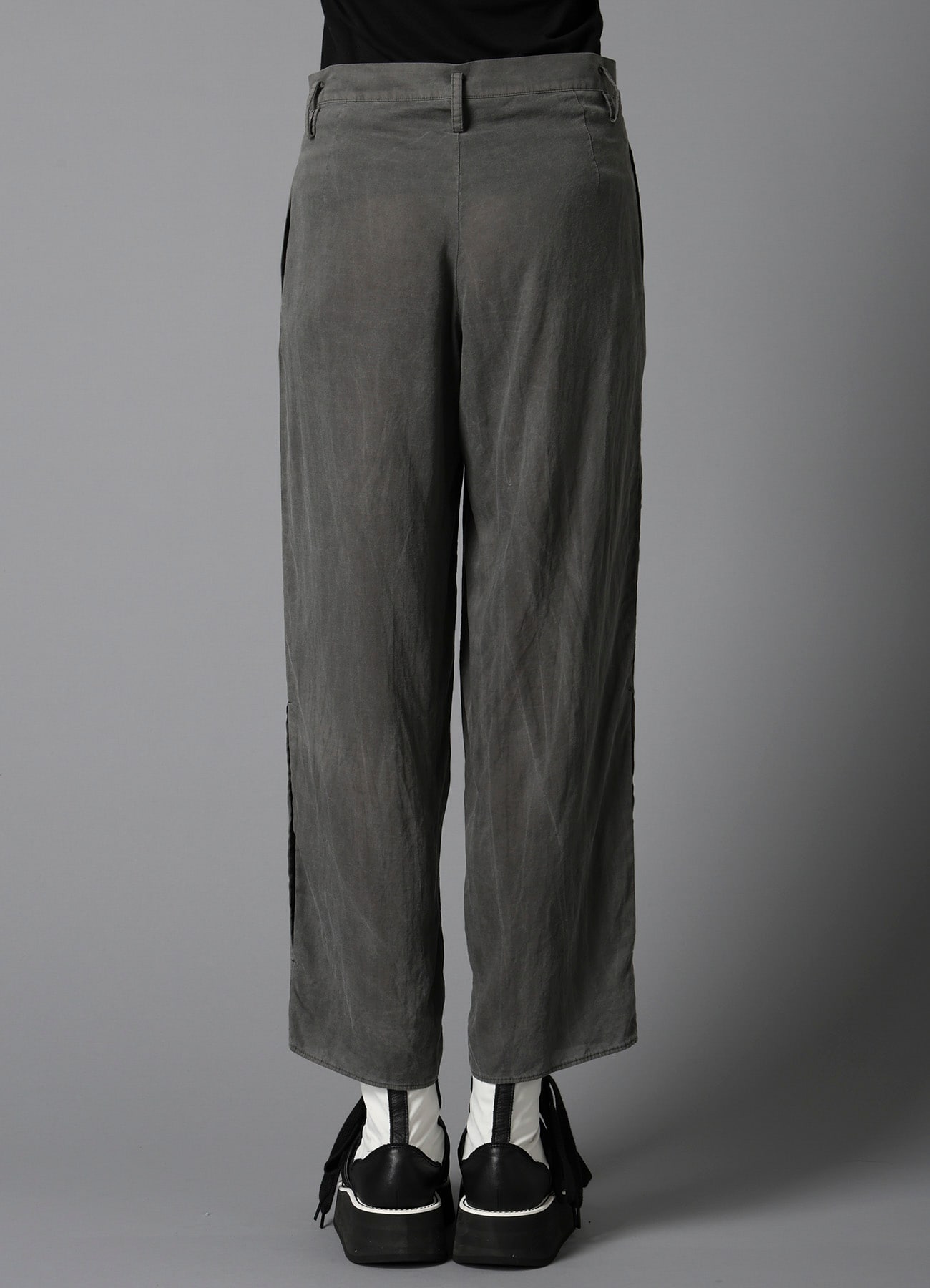 GARMENT-DYED LAWN SLIT PANTS