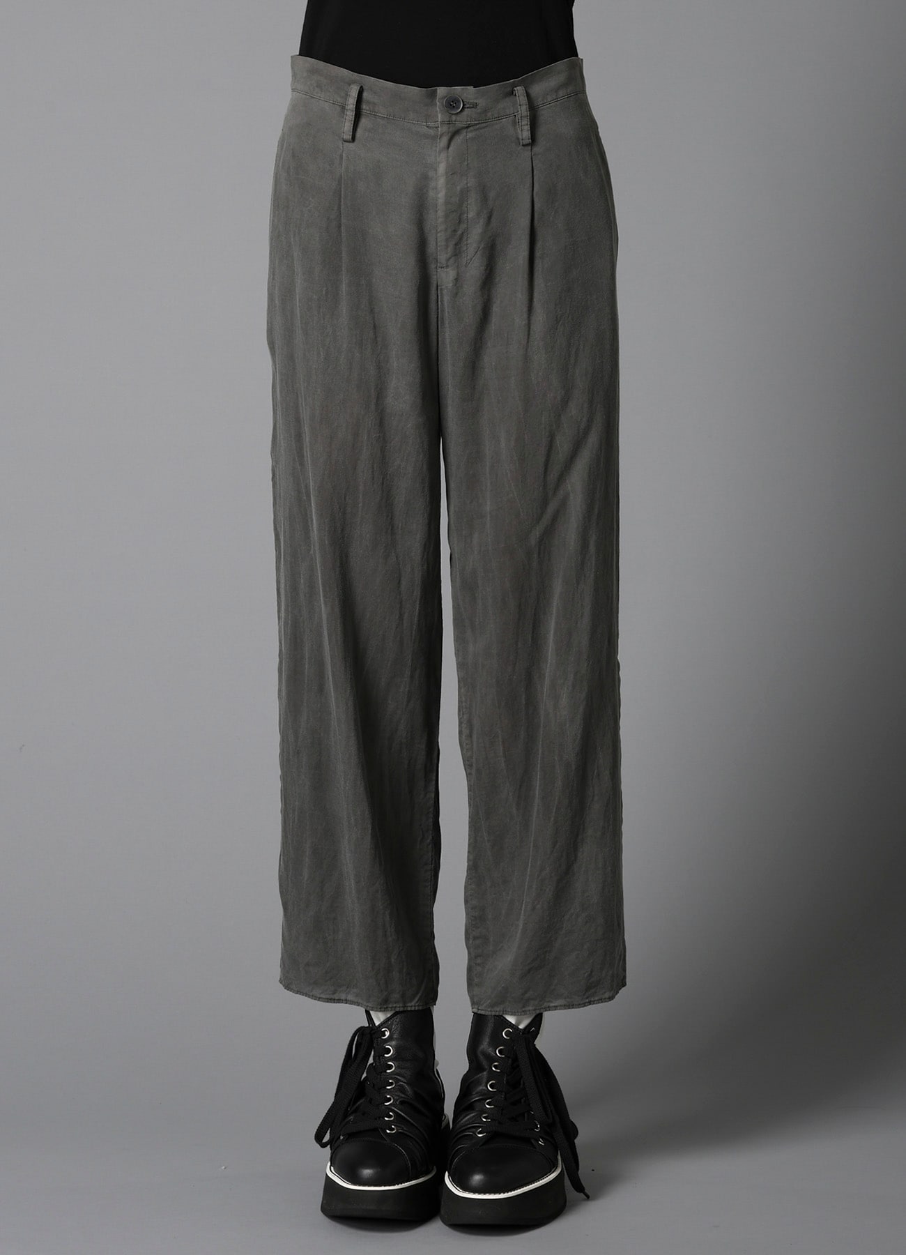 GARMENT-DYED LAWN SLIT PANTS
