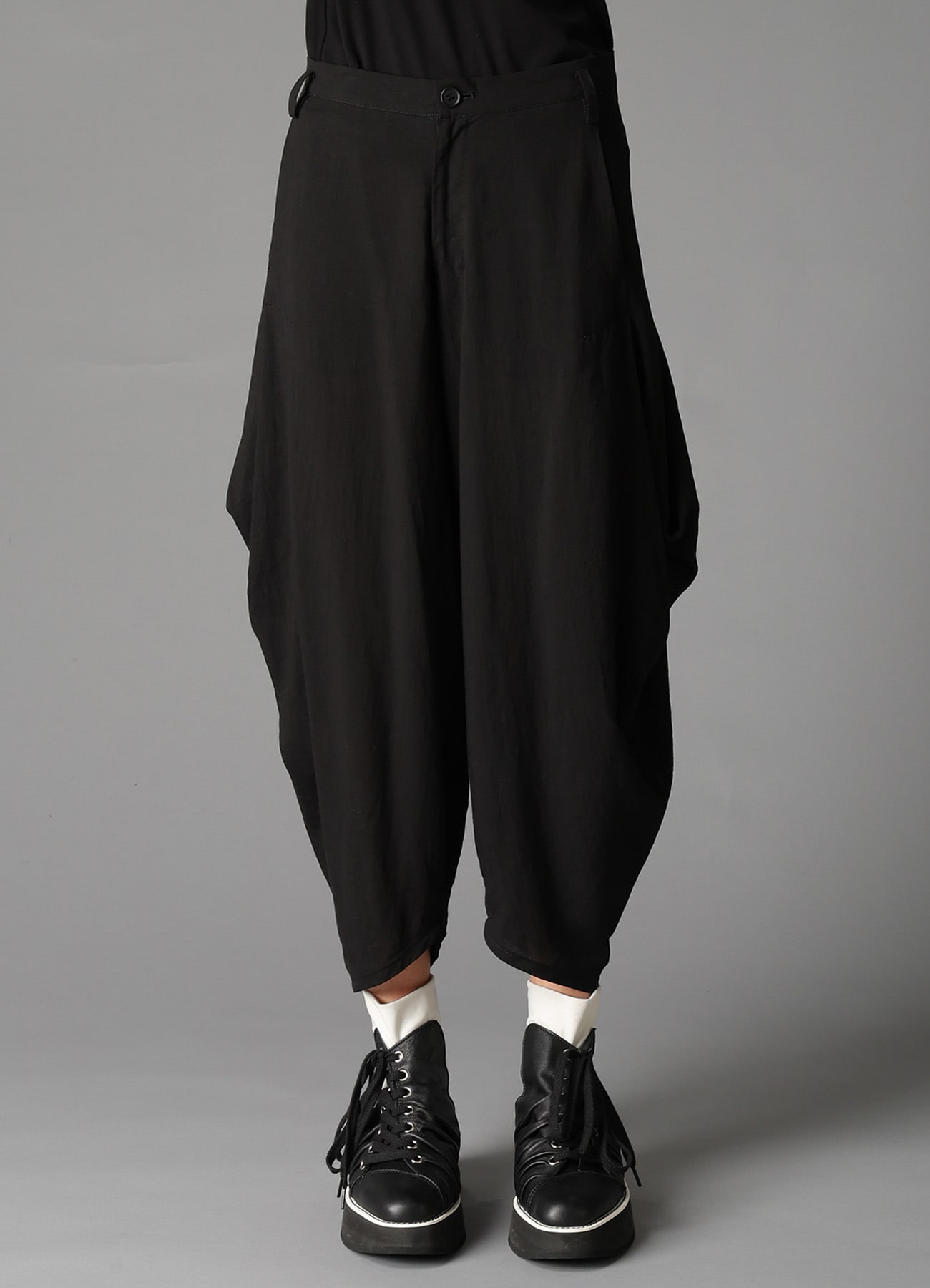 CELLULOSE/ LINEN LAWN BIG TUCK PANTS A