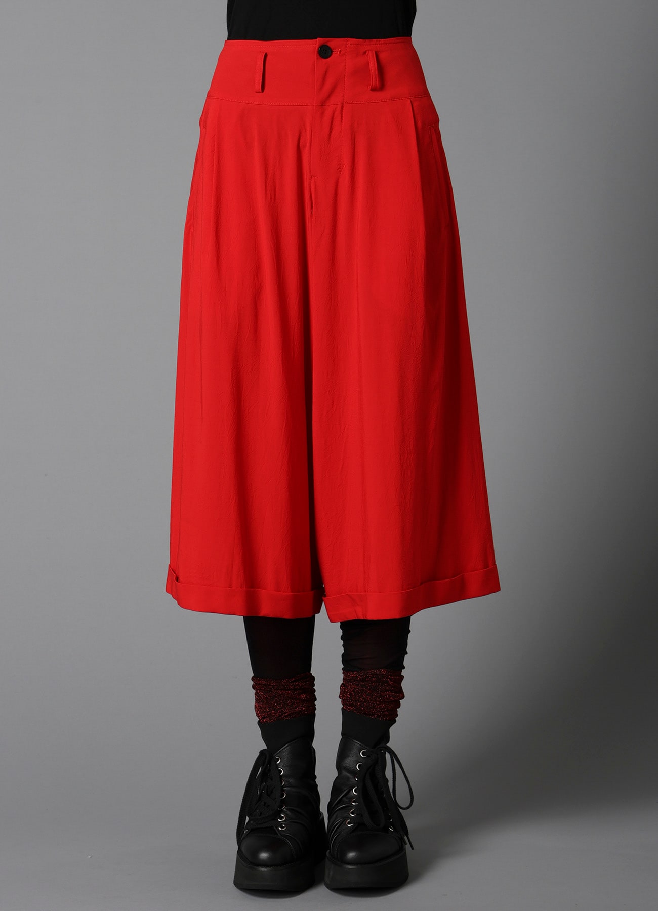 RY/ WRINKLED LAWN CROPPED MACKIN PANTS