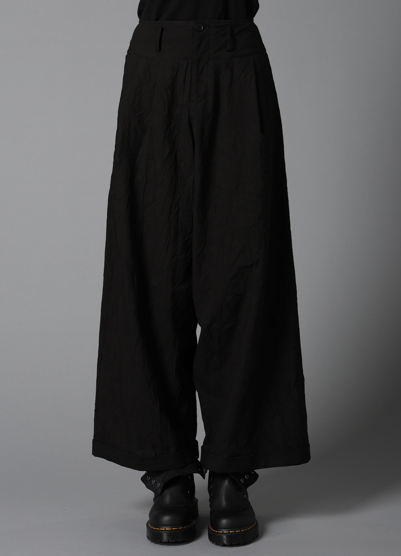 WRINKLED TYPEWRITER MACKIN WIDE PANTS