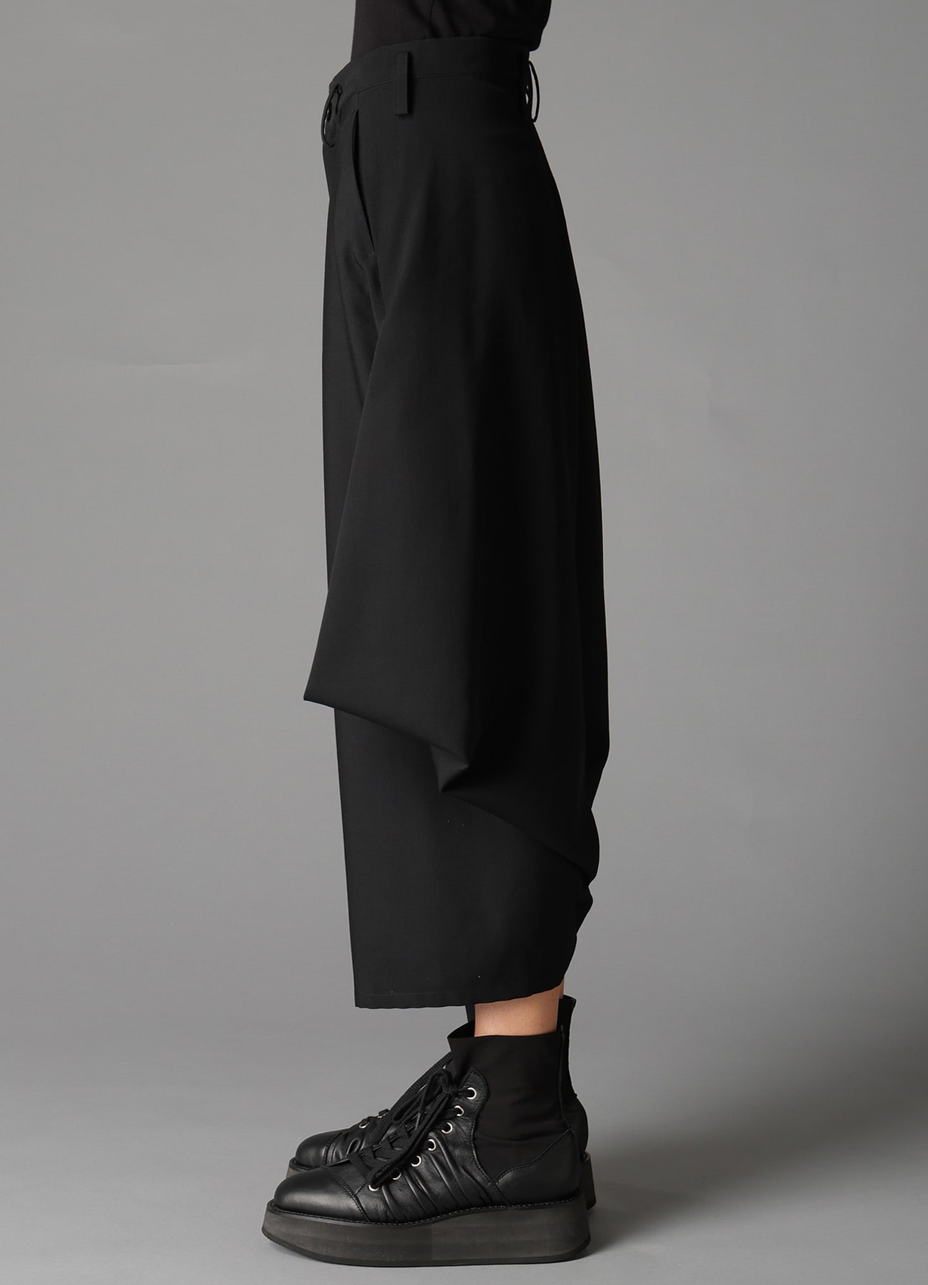 W/GABARDINE BIG TUCK PANTS B