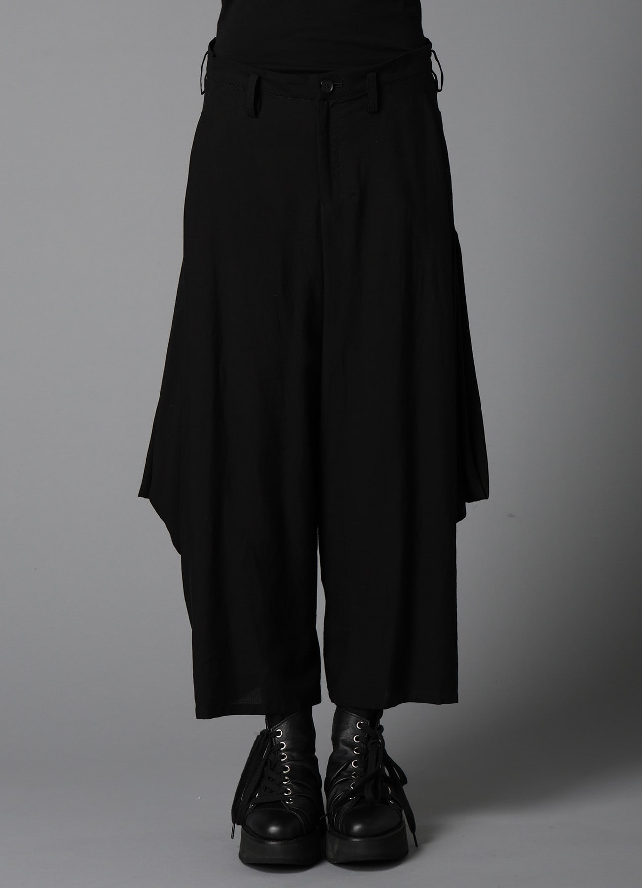 CELLULOSE/ LINEN LAWN BIG TUCK PANTS B