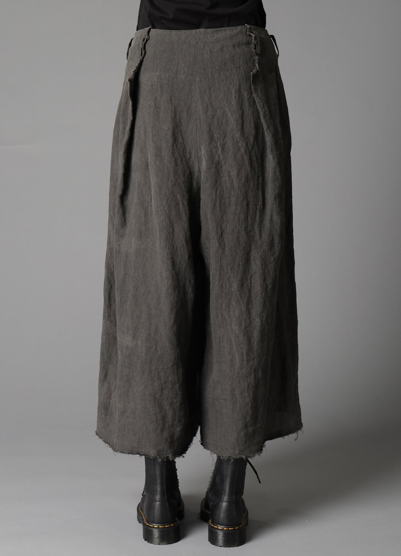 INK DYED LAWN TUCK WIDE PANTS
