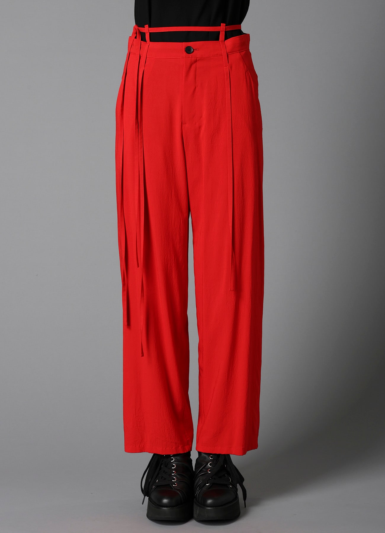 RY/ WRINKLED LAWN HANGING STRAP PANTS