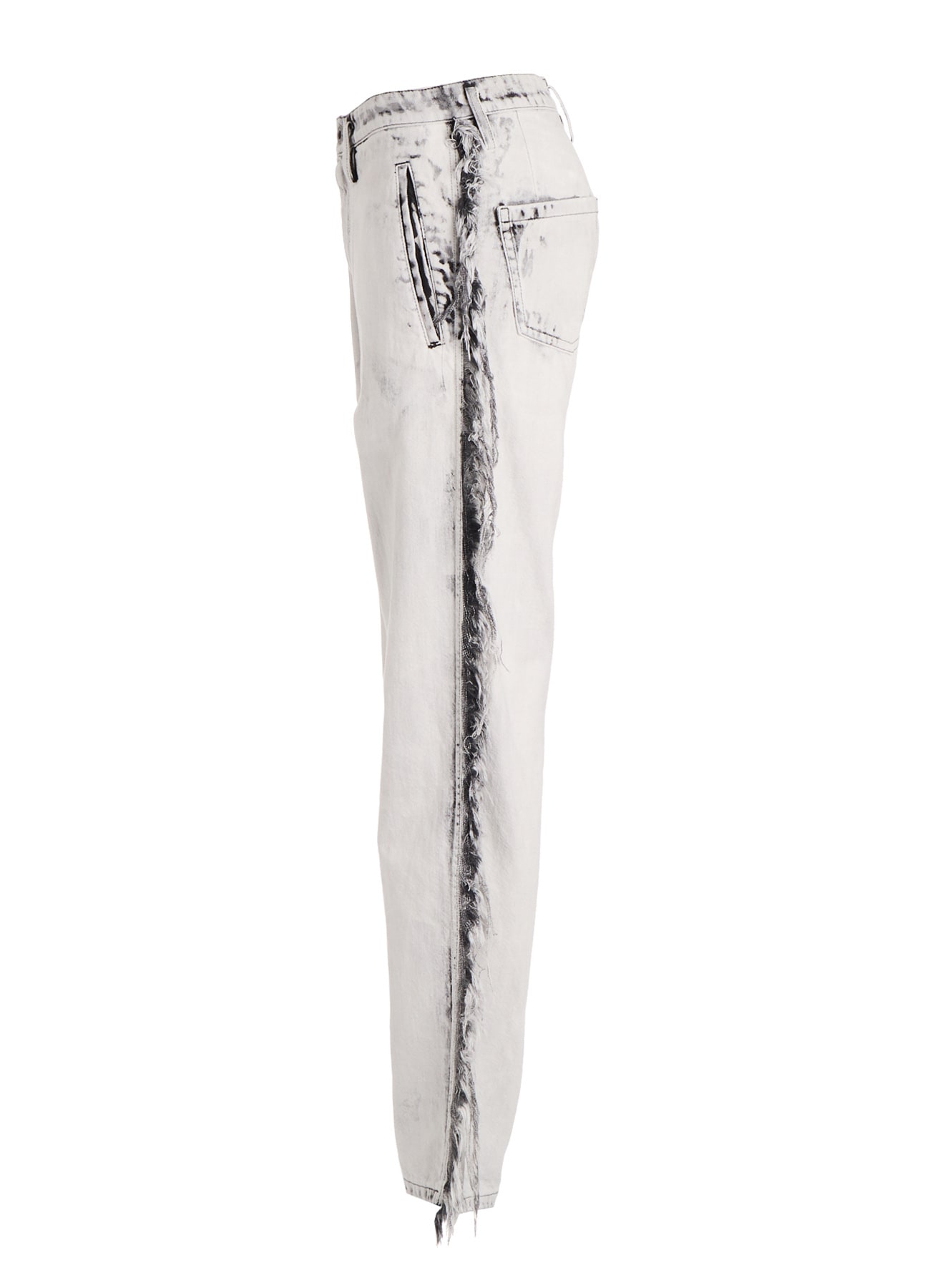 UNIVEN BLEACHED DENIM STRAIGHT PANTS