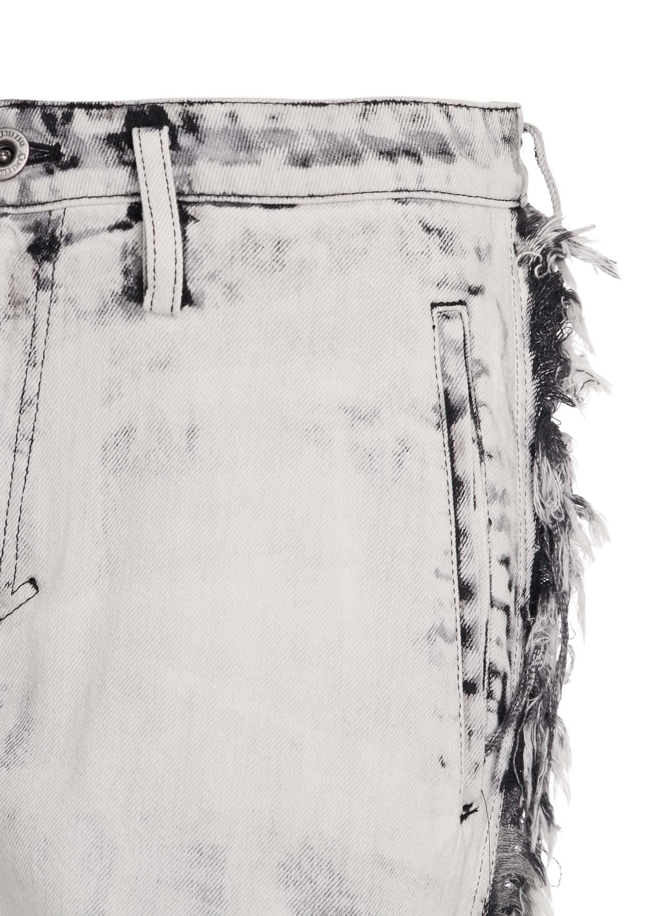 UNIVEN BLEACHED DENIM STRAIGHT PANTS