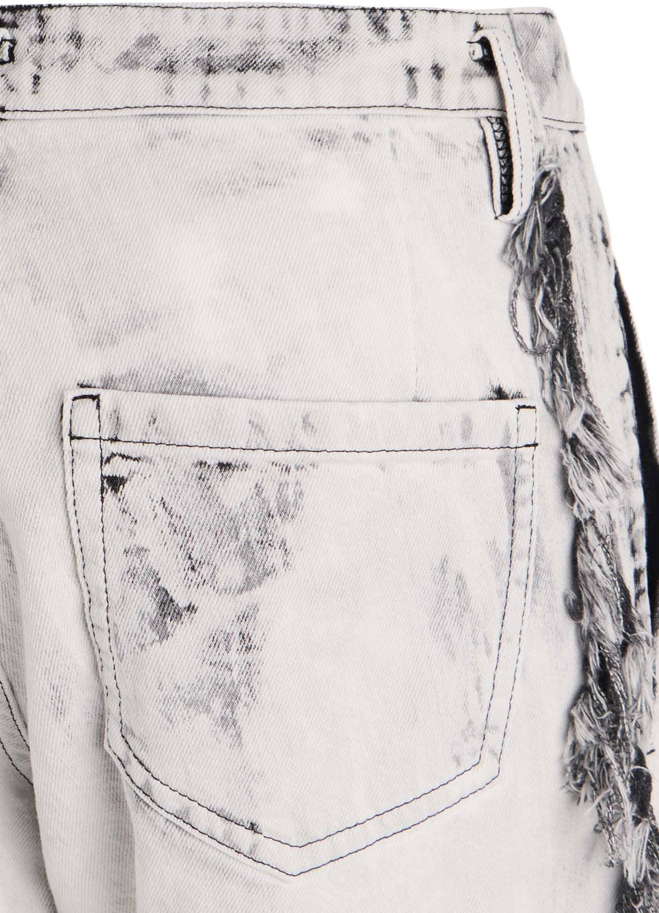 UNIVEN BLEACHED DENIM STRAIGHT PANTS