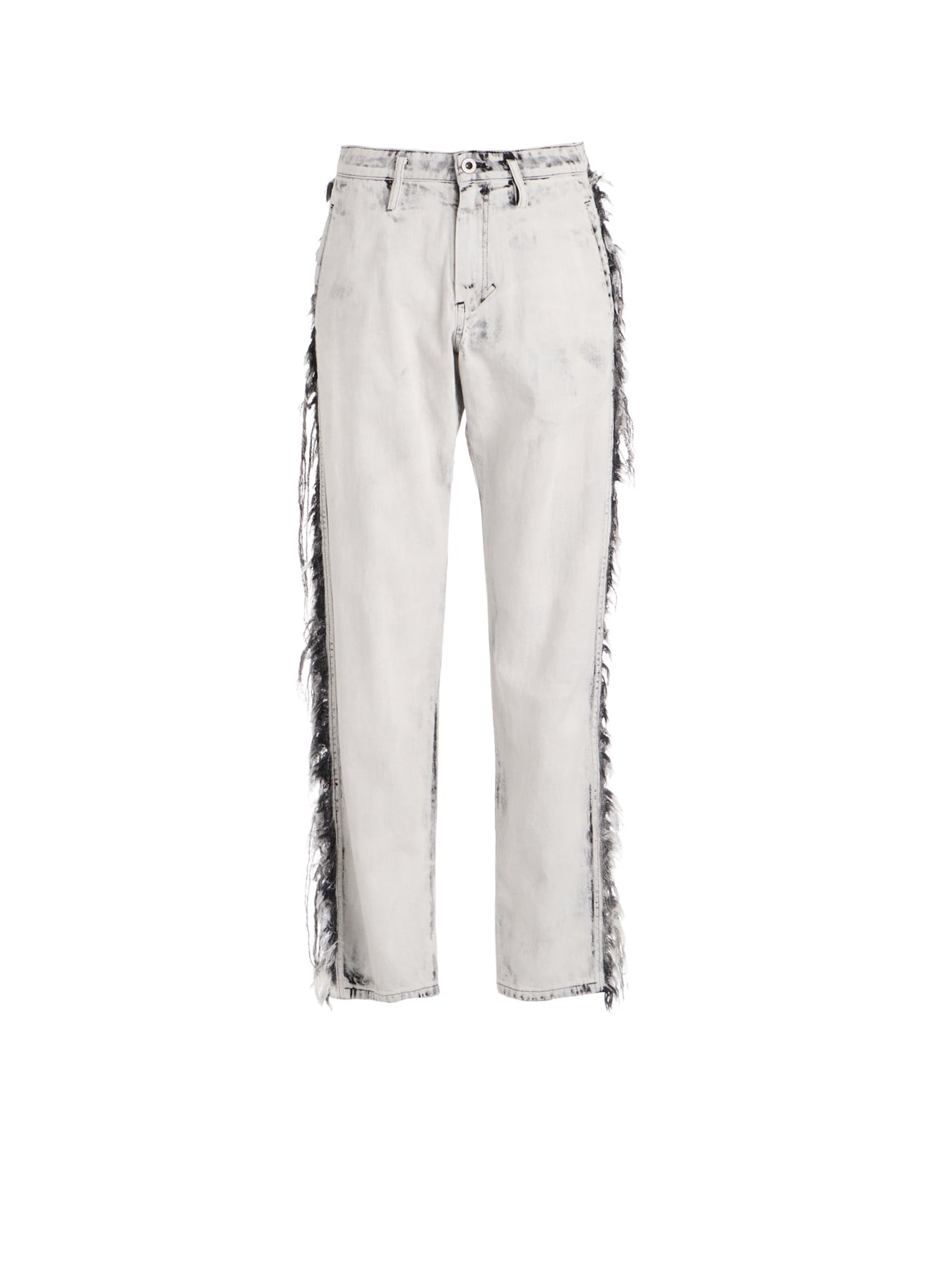 UNIVEN BLEACHED DENIM STRAIGHT PANTS