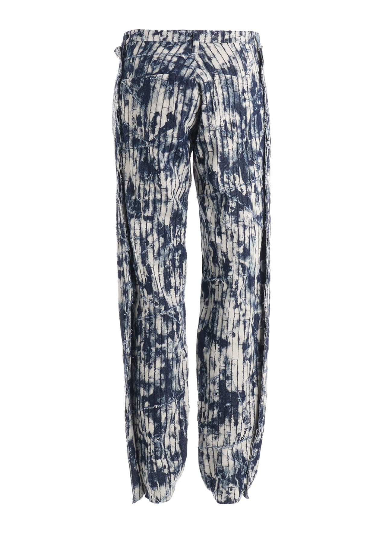 DAMAGED DENIM STRAIGHT PANTS