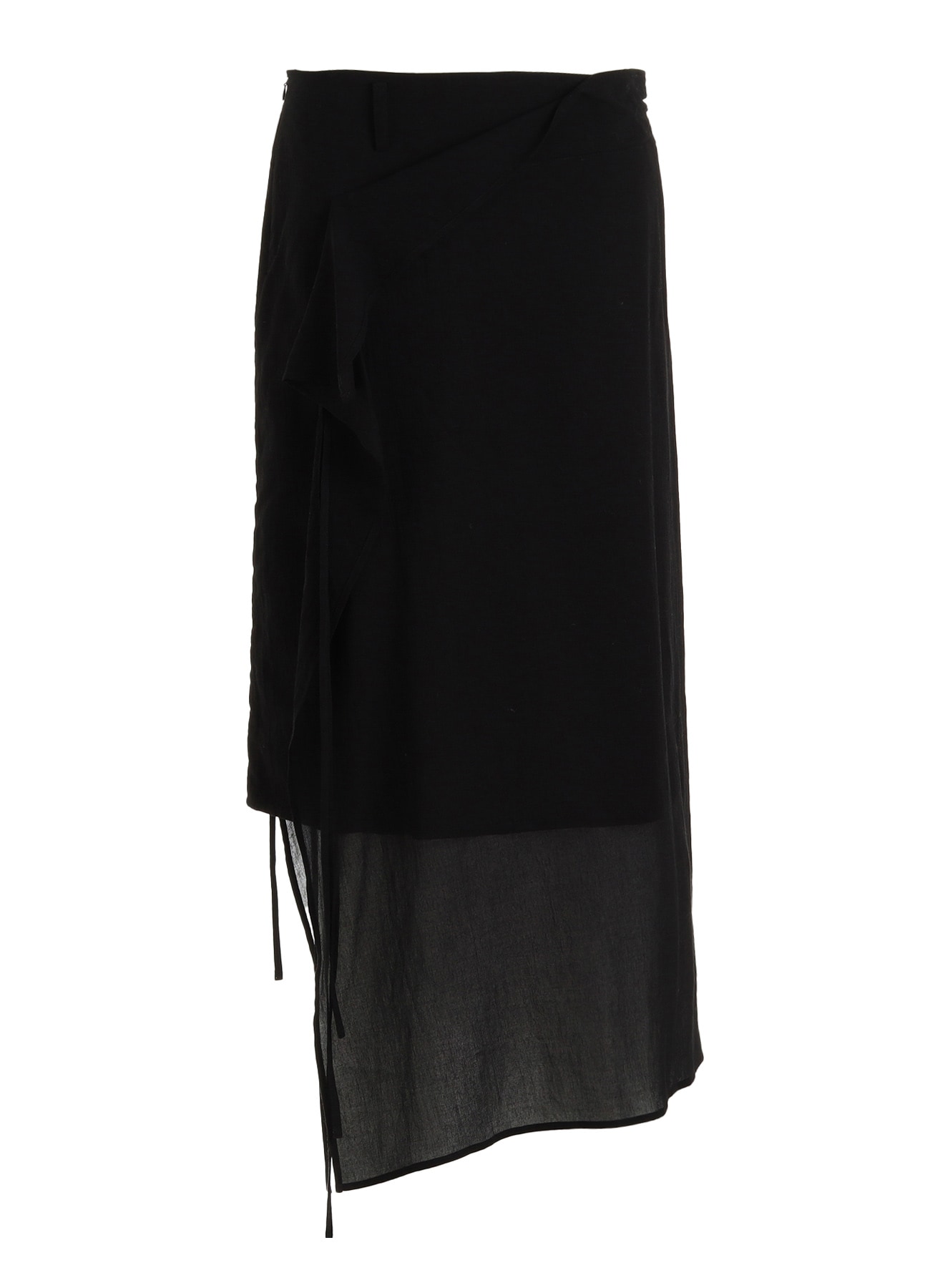 COTTON CHIFFON LACE-UP SKIRT