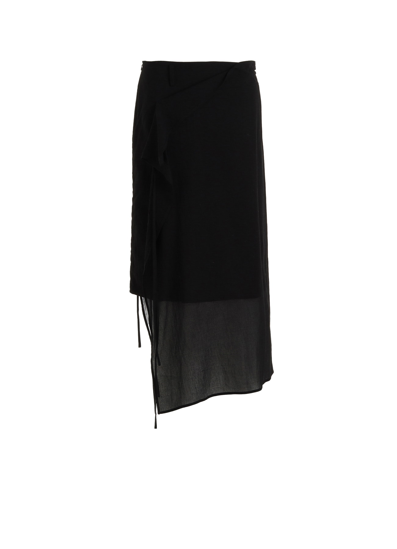 COTTON CHIFFON LACE-UP SKIRT