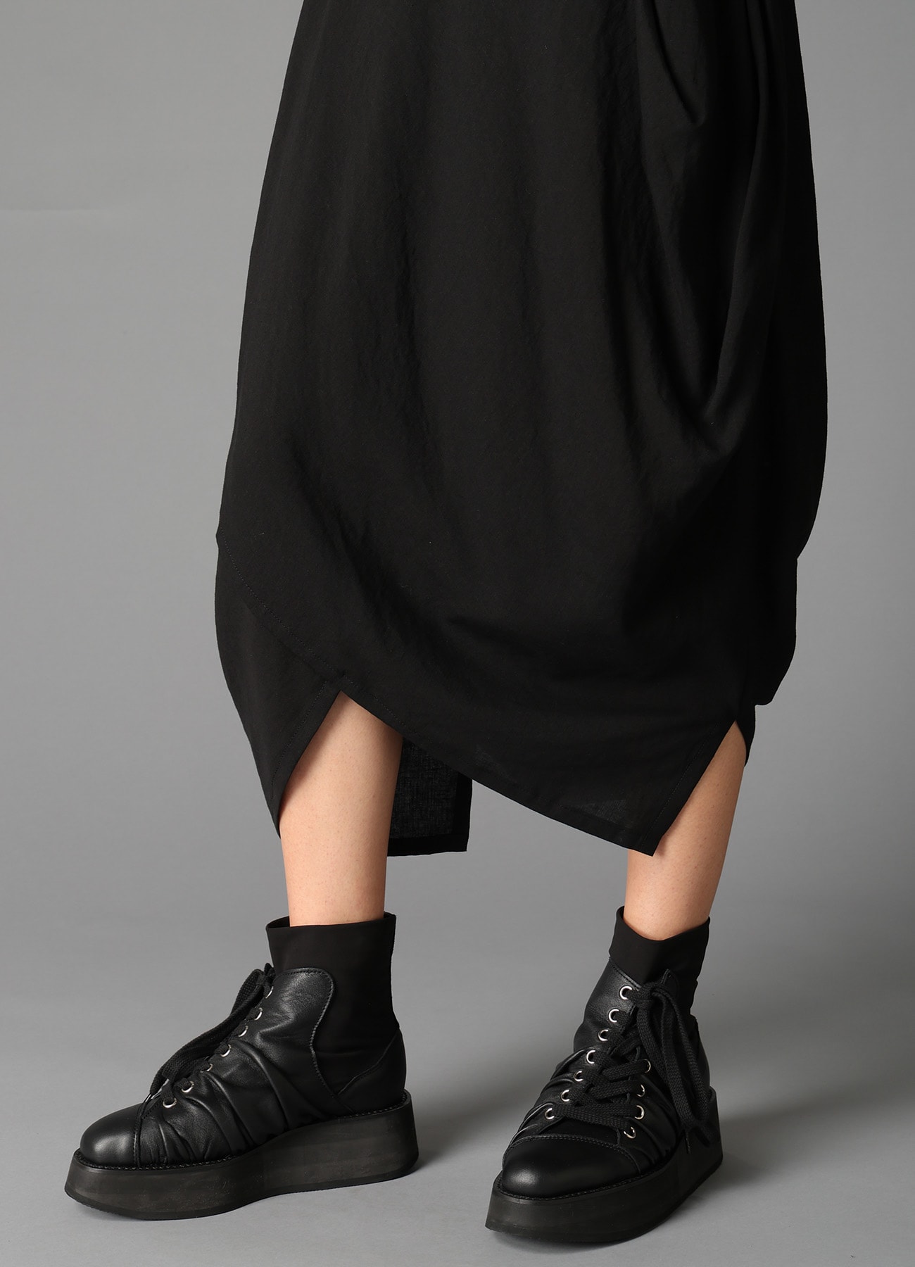 CELLULOSE/ LINEN LAWN DRAPED SKIRT