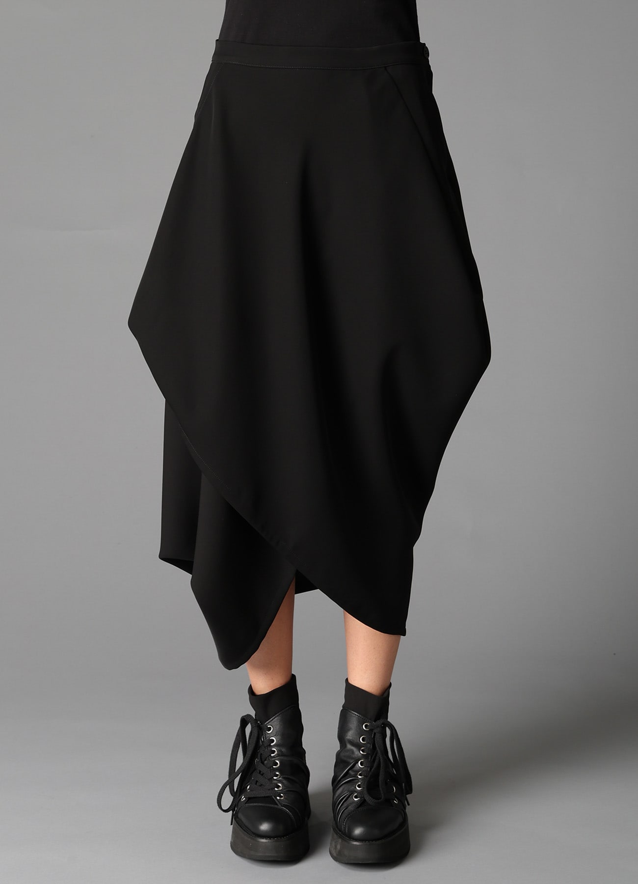 DOUBLE SATIN DRAPING SKIRT