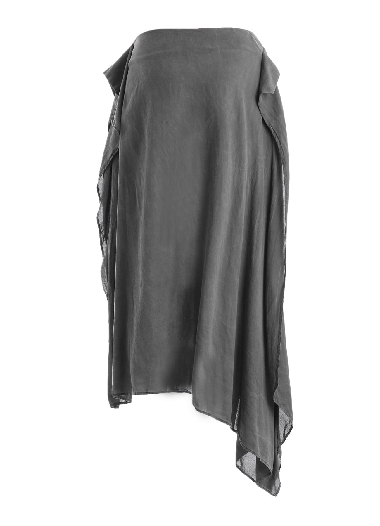 GARMENT-DYED LAWN SQUARE SKIRT A