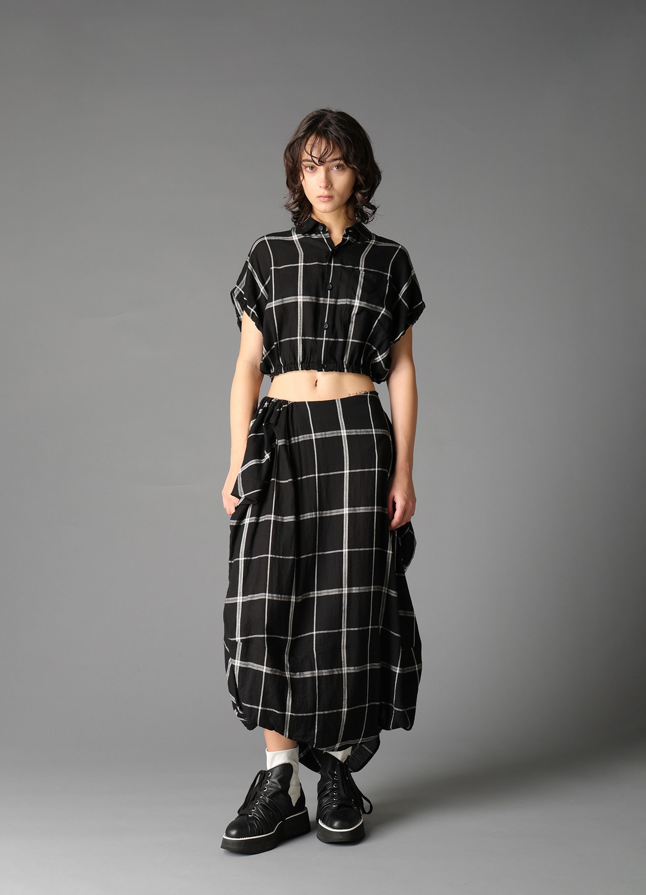 KHADI SIDE GATHER SKIRT